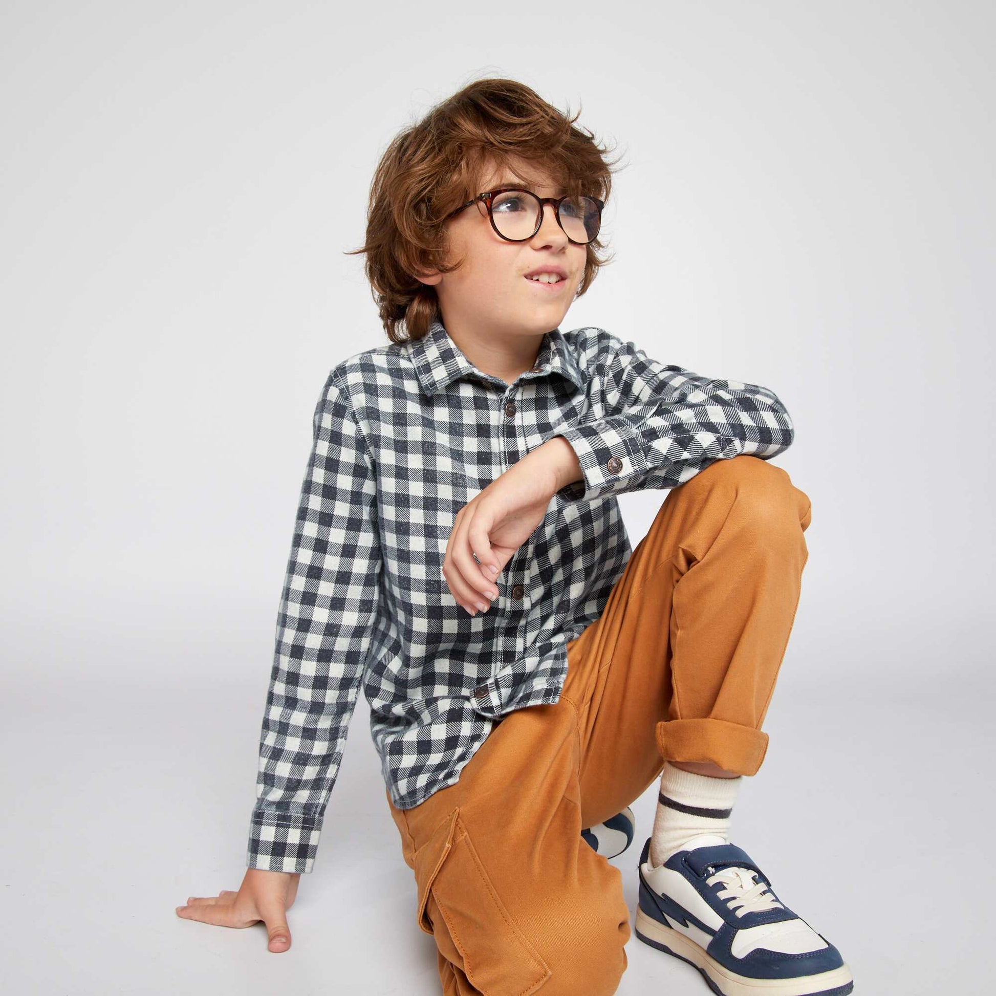 Chemise en flanelle Bleu
