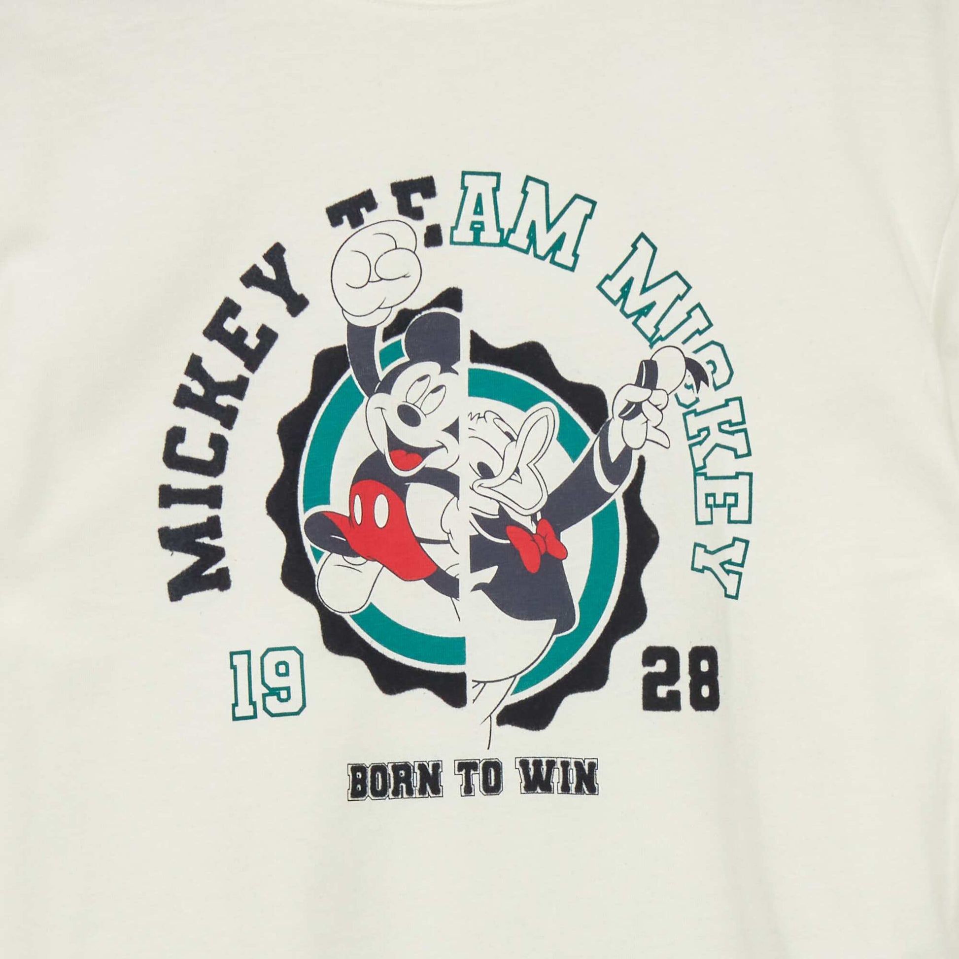 Tee-shirt coupe loose 'Mickey and friends' Blanc