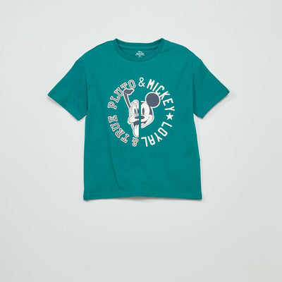 Tee-shirt coupe loose 'Mickey and friends' Vert