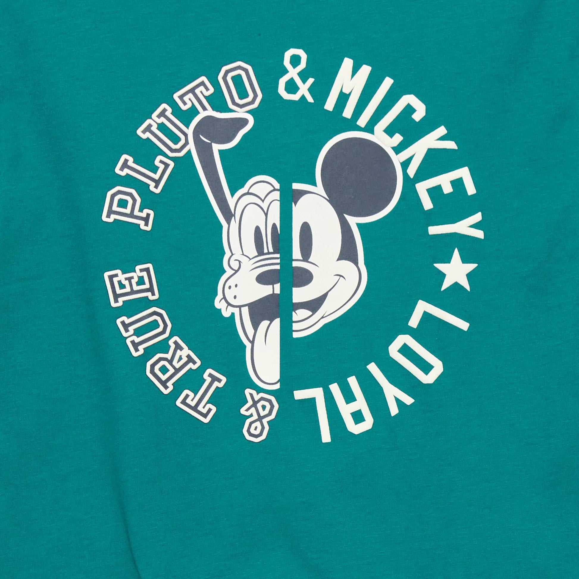 Tee-shirt coupe loose 'Mickey and friends' Vert