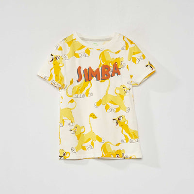 T-shirt 'Simba' manches courtes Jaune