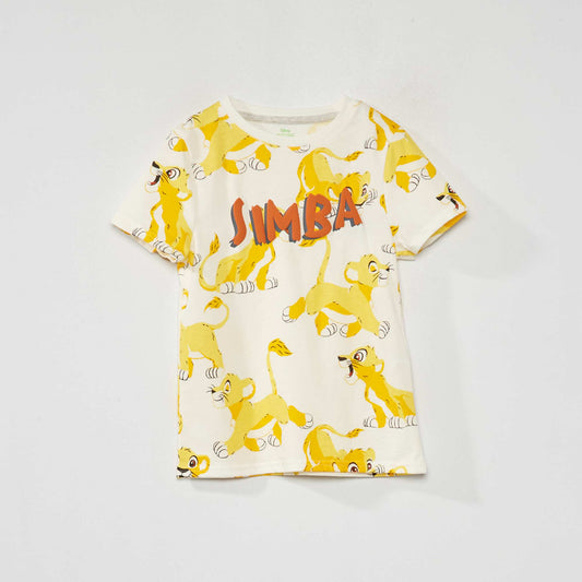 T-shirt 'Simba' manches courtes Jaune
