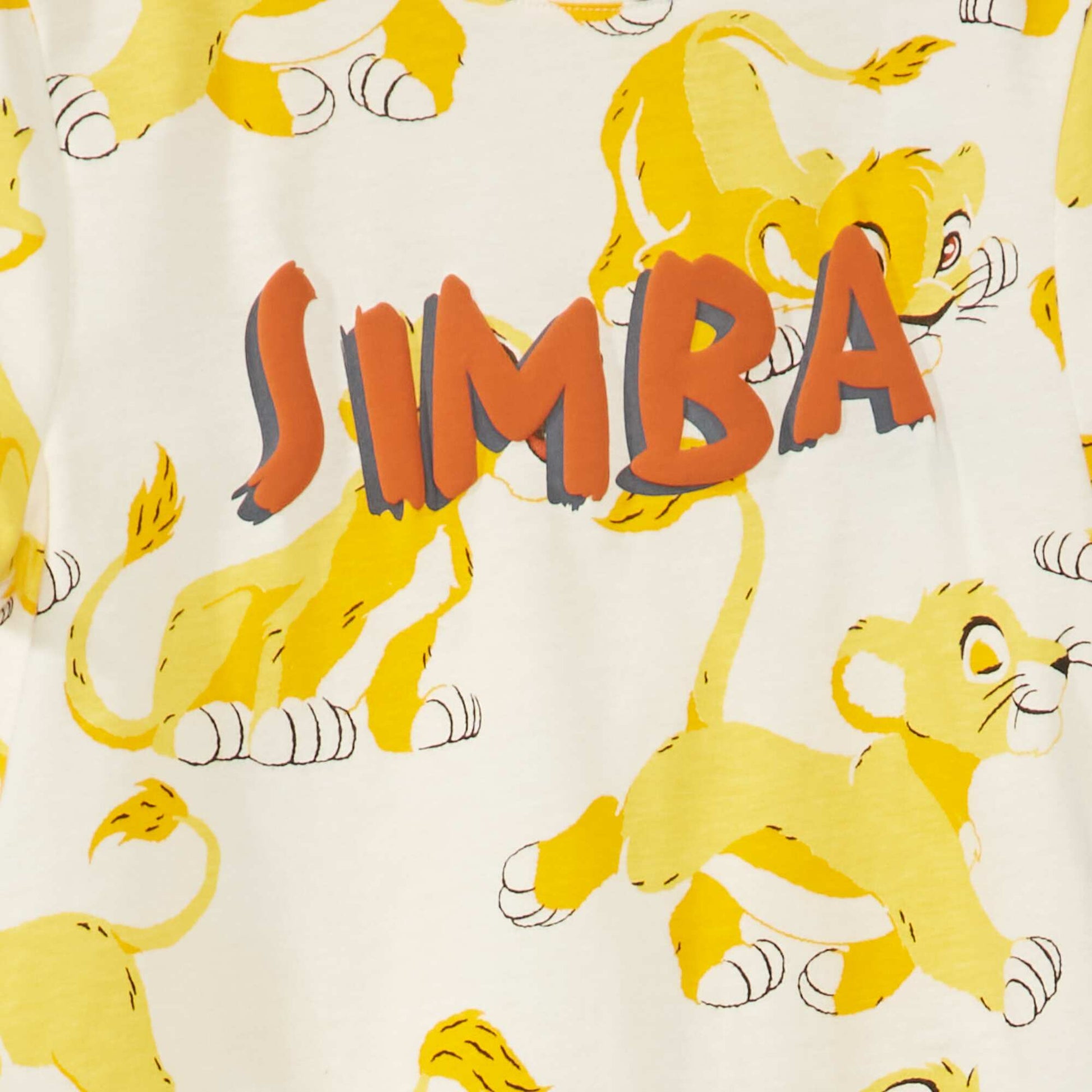 T-shirt 'Simba' manches courtes Jaune