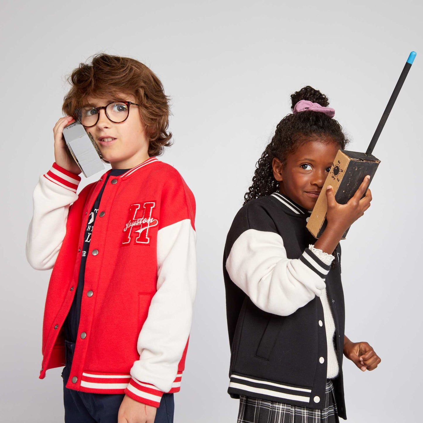 Veste en molleton style coll ge Rouge