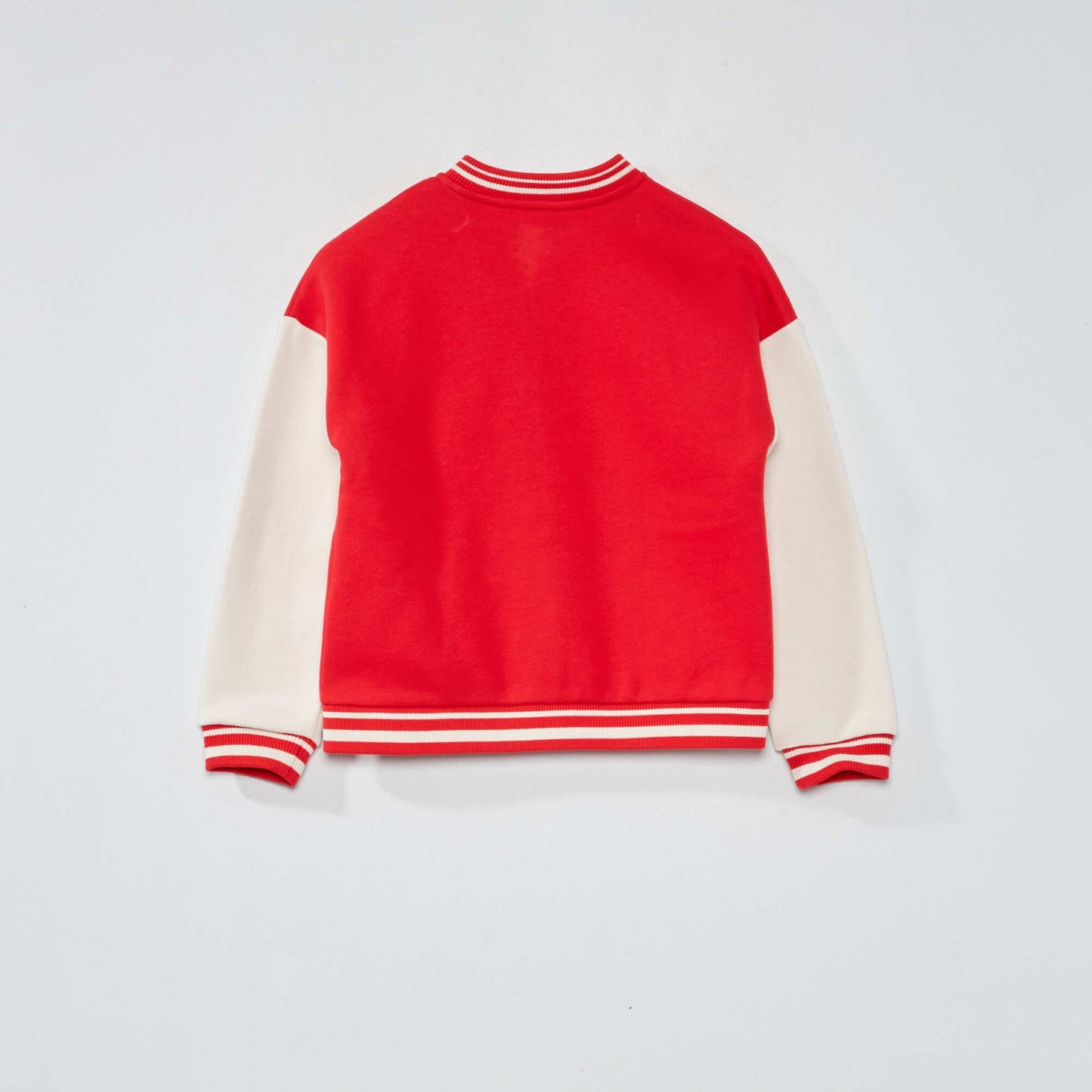 Veste en molleton style coll ge Rouge