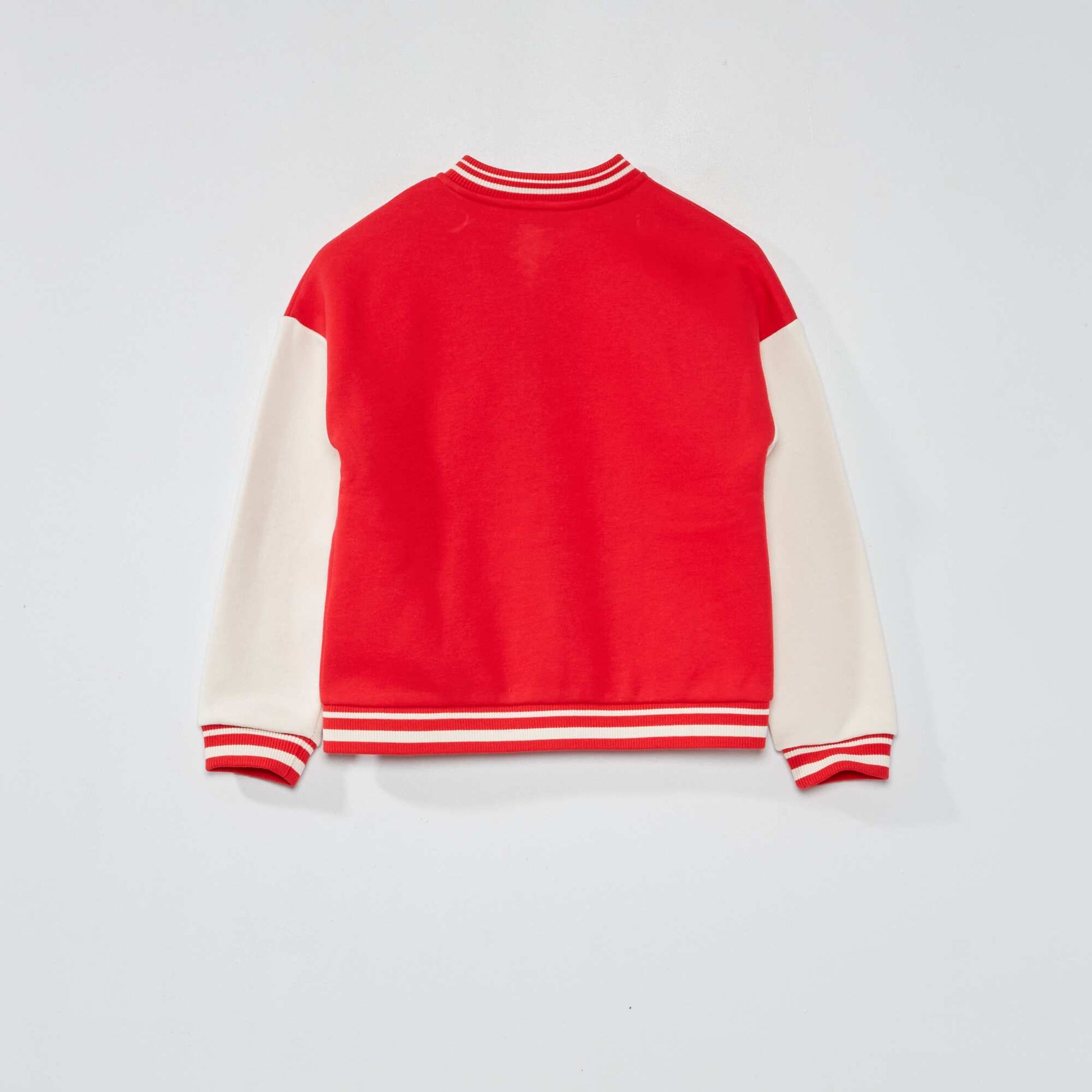 Veste en molleton style coll ge Rouge