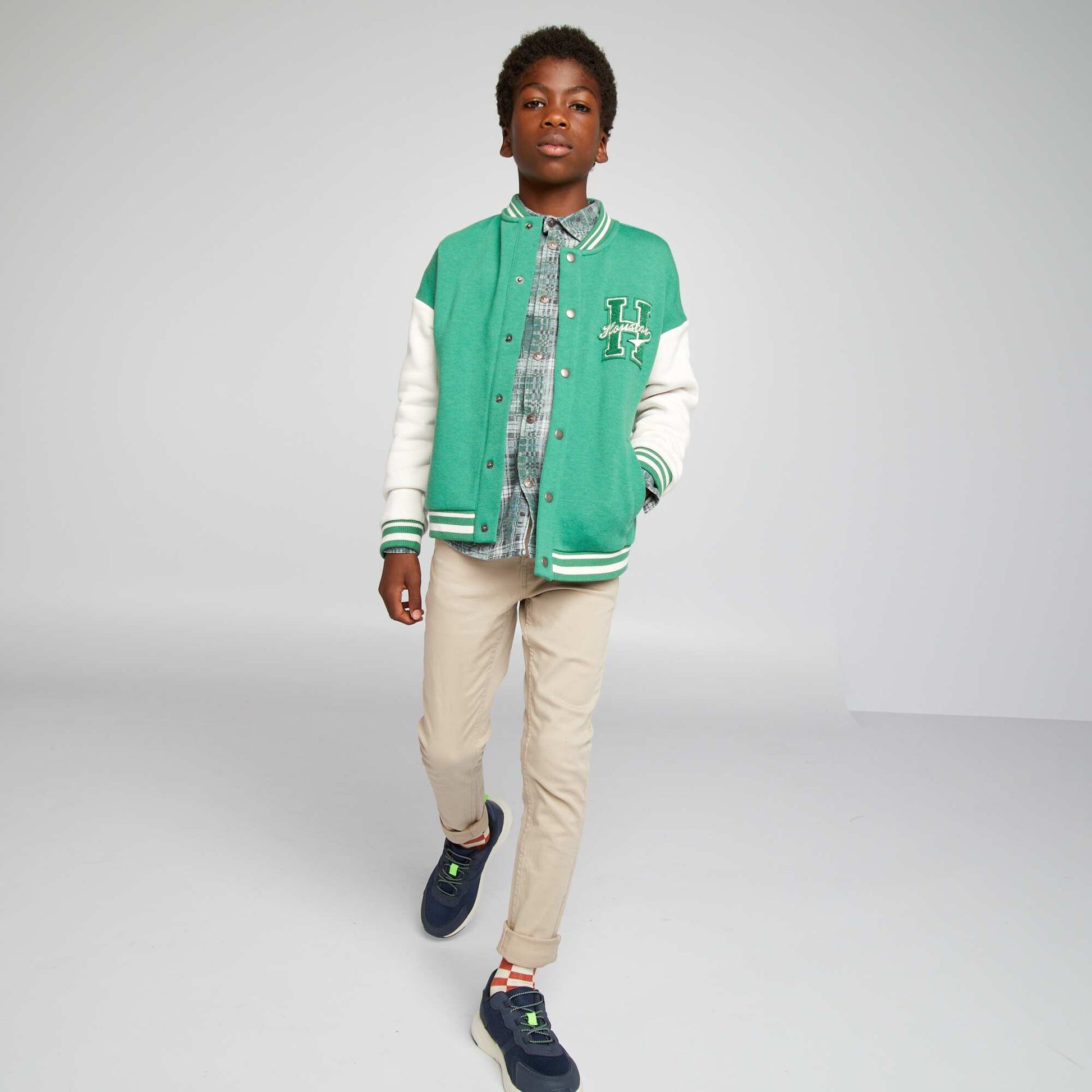 Veste en molleton style coll ge Vert