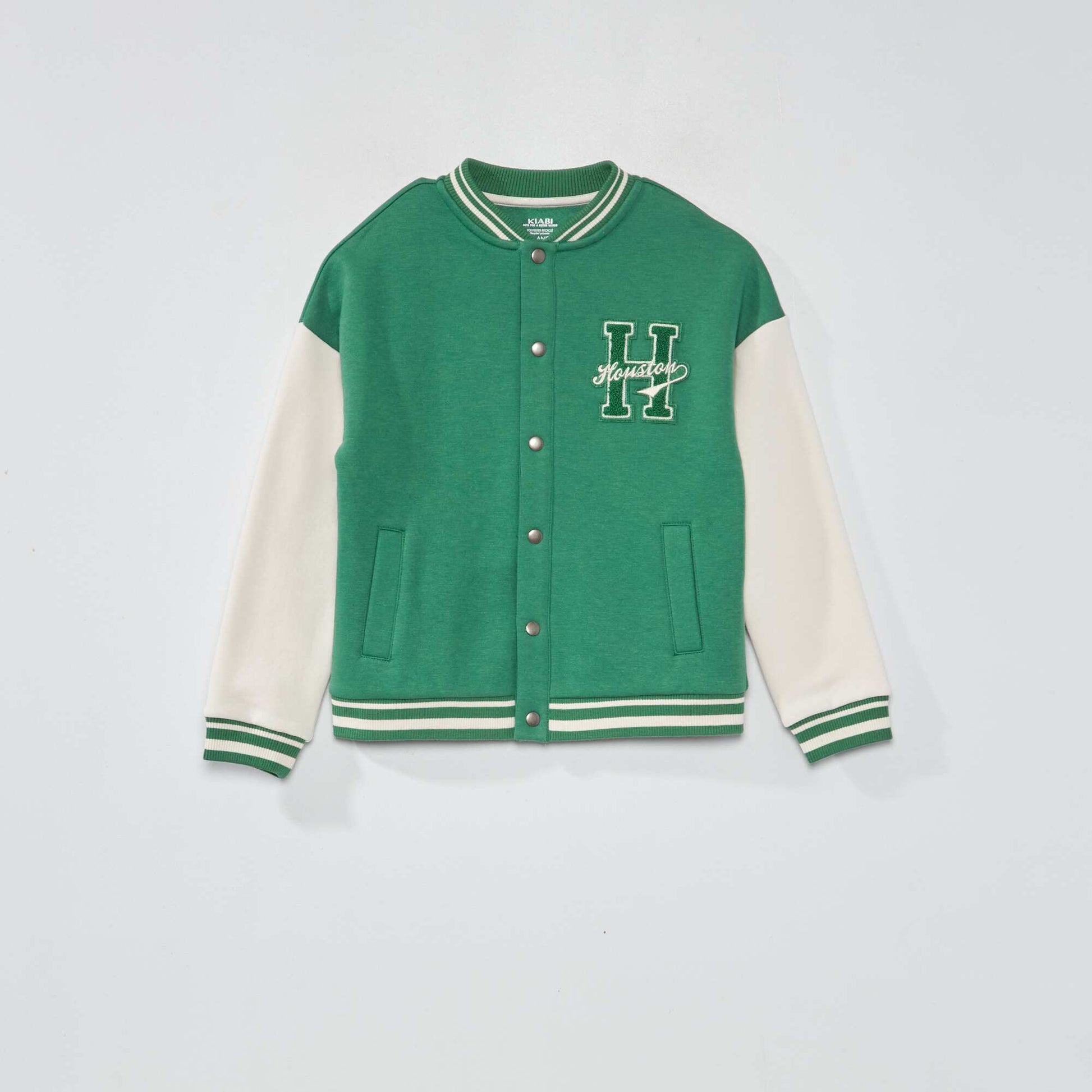Veste en molleton style coll ge Vert