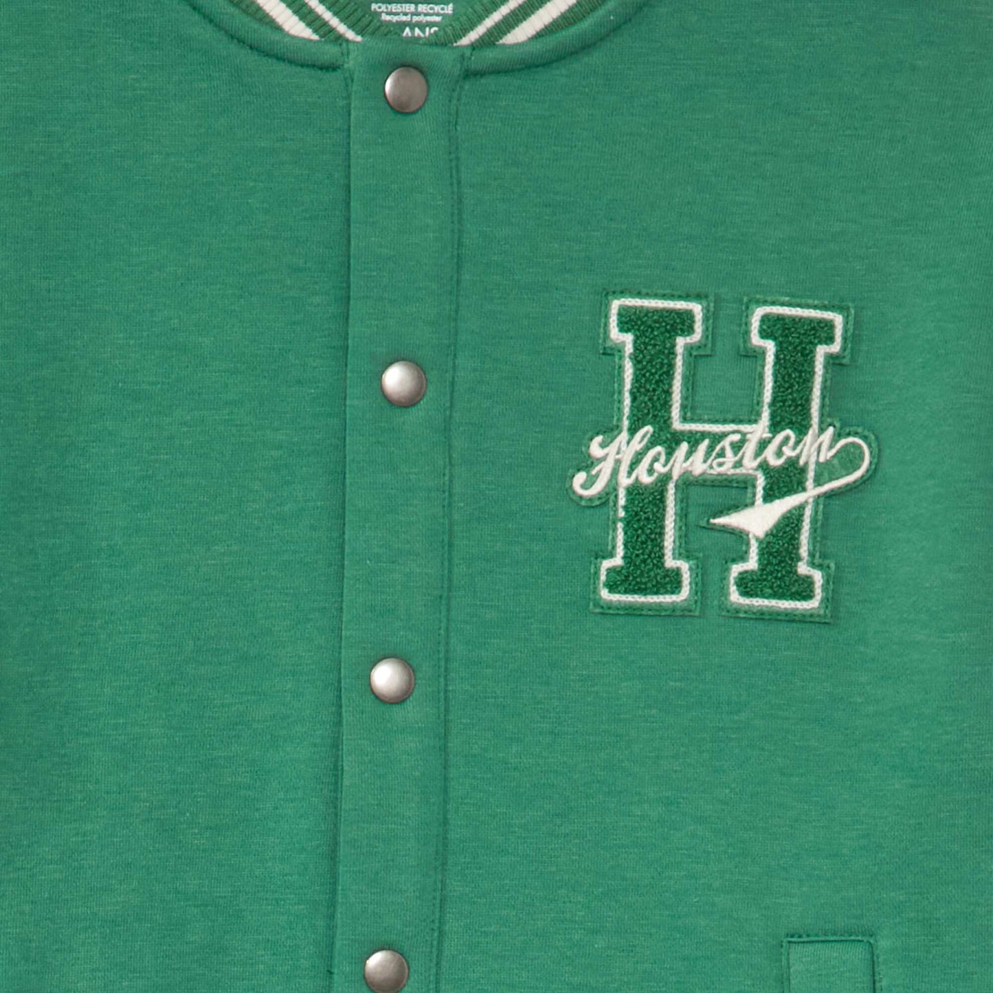 Veste en molleton style coll ge Vert