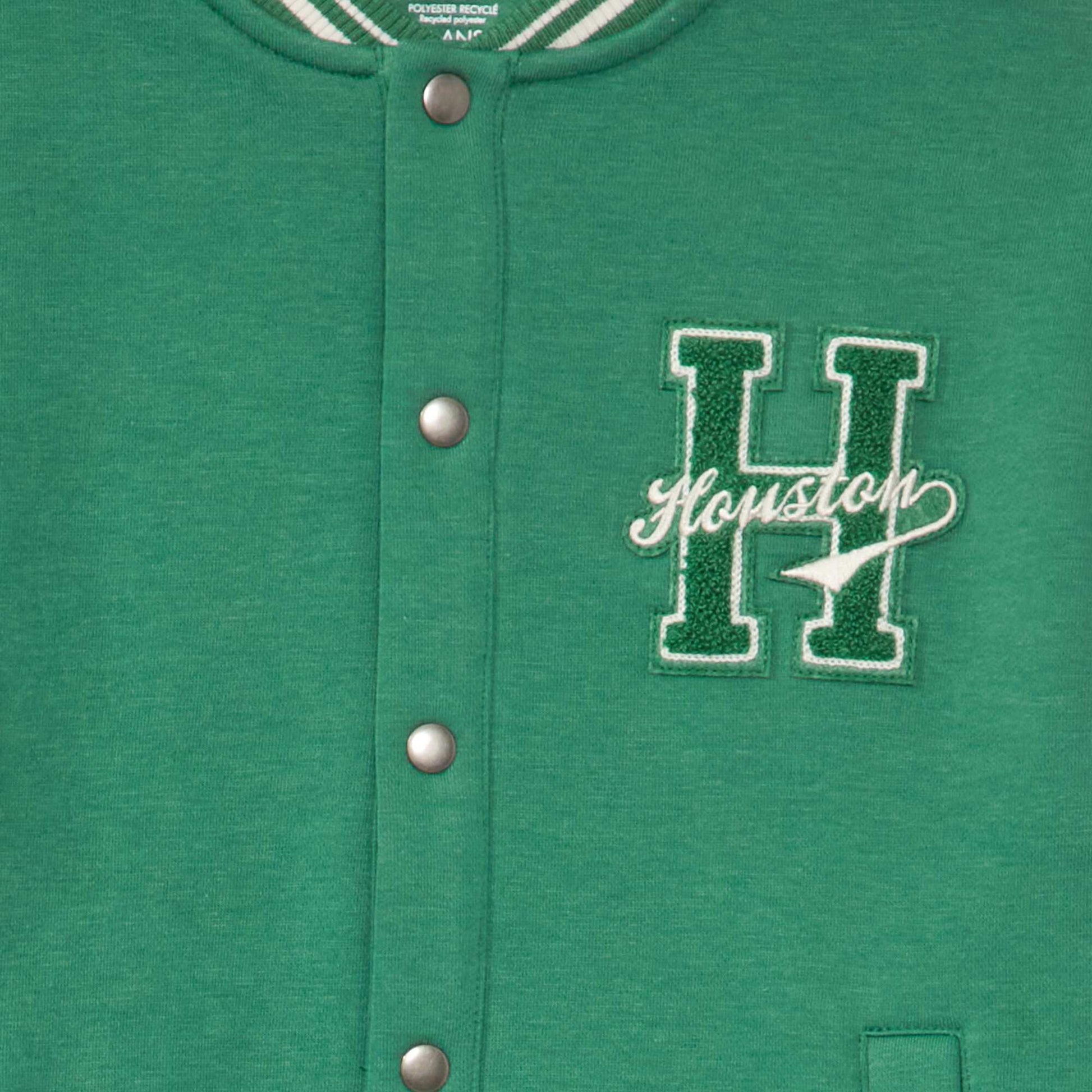 Veste en molleton style coll ge Vert