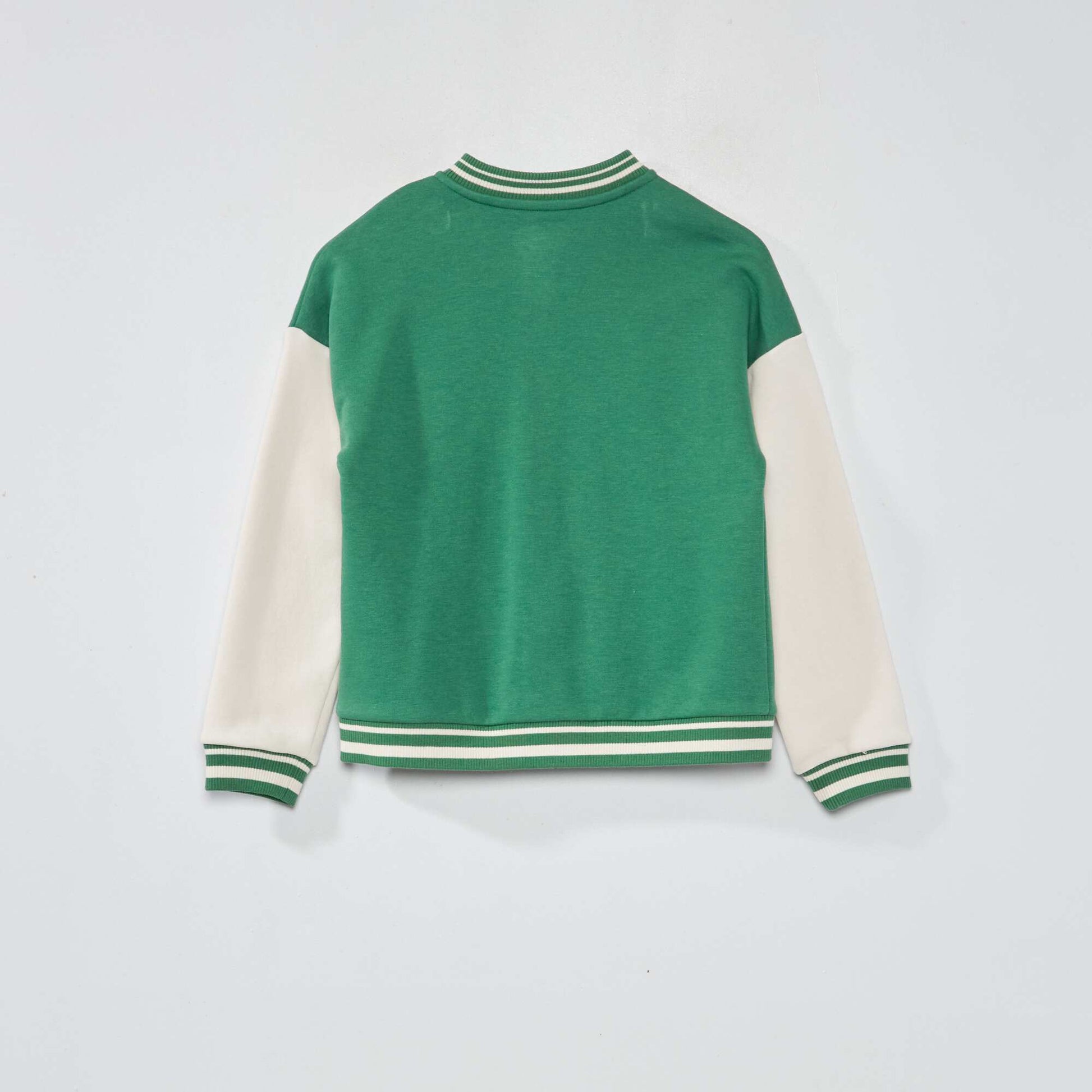 Veste en molleton style coll ge Vert