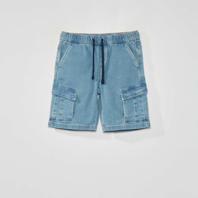 Bermuda en jean avec poches Bleu