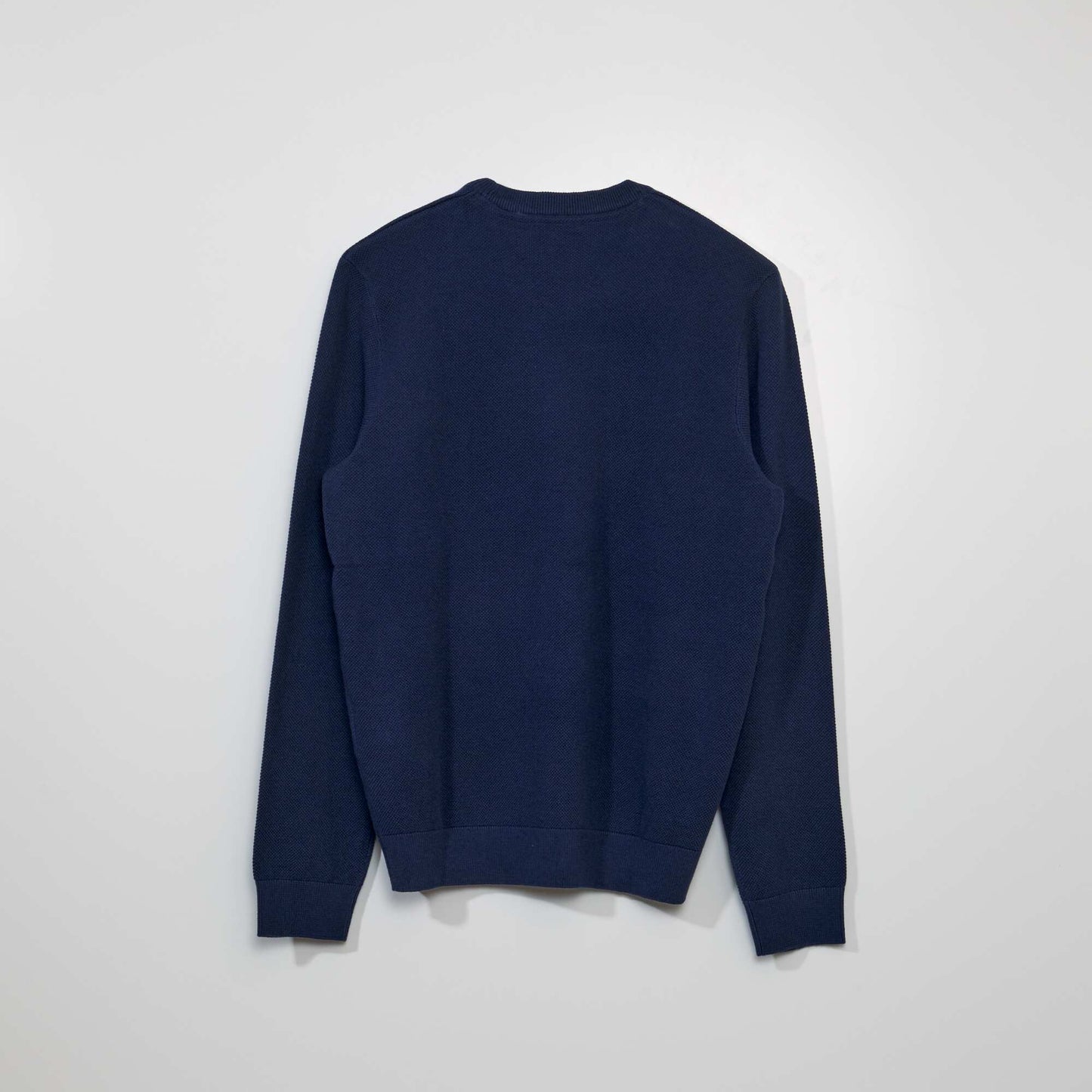 Pull en maille nid d'abeille Bleu