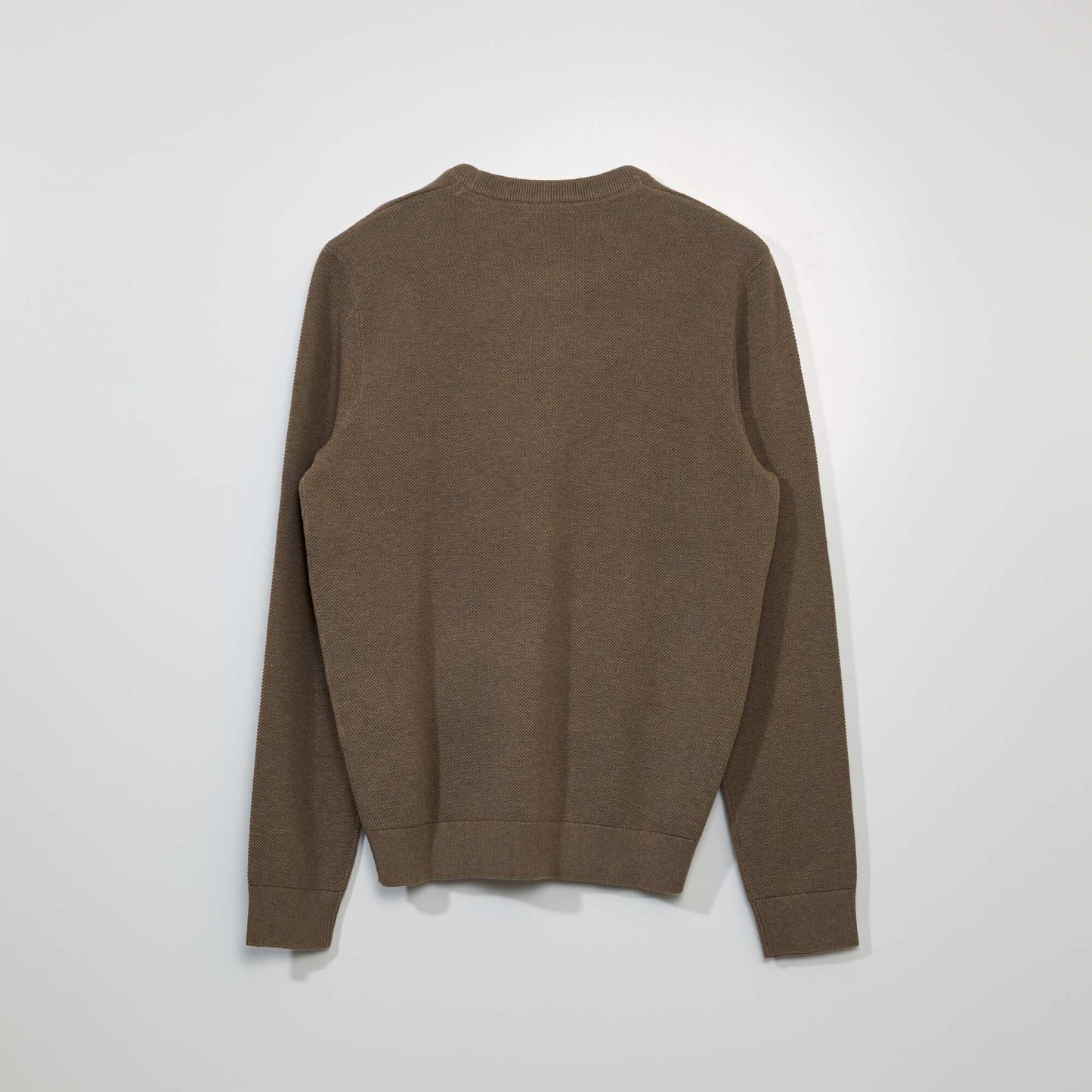 Pull en maille nid d'abeille Taupe