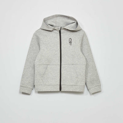 Sweat zipp capuche Gris