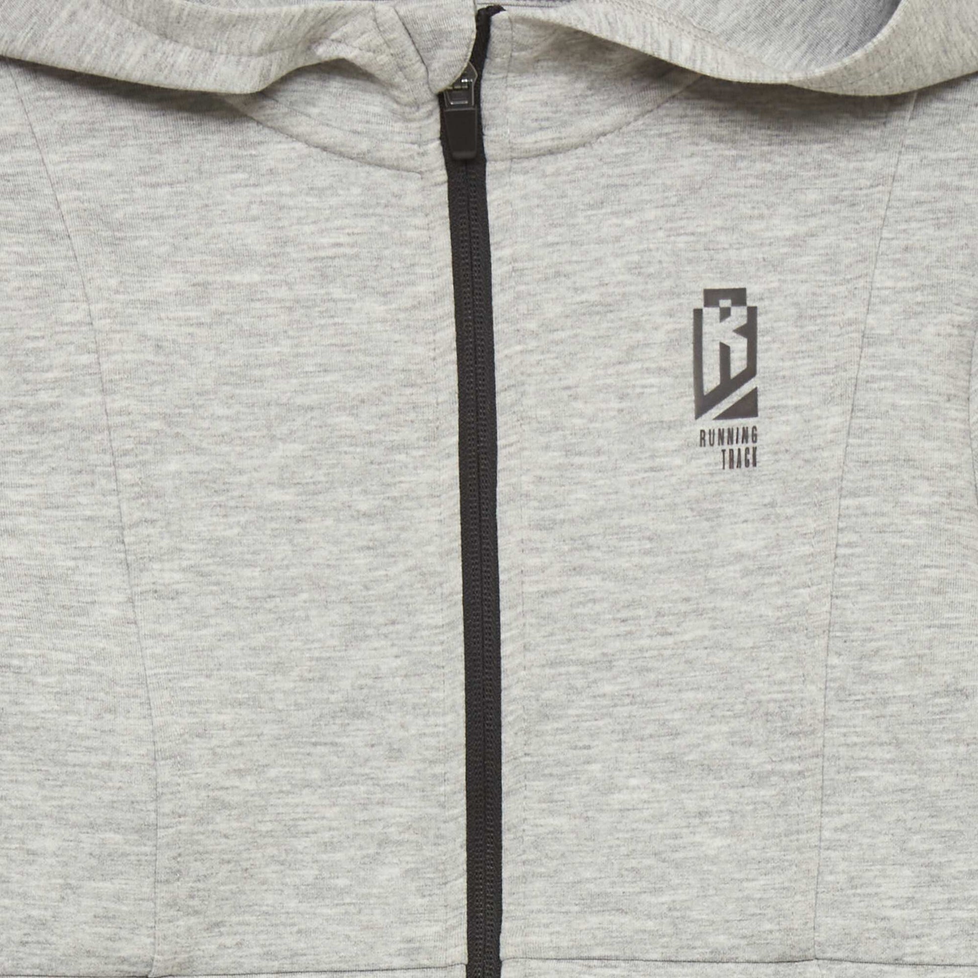 Sweat zipp capuche Gris
