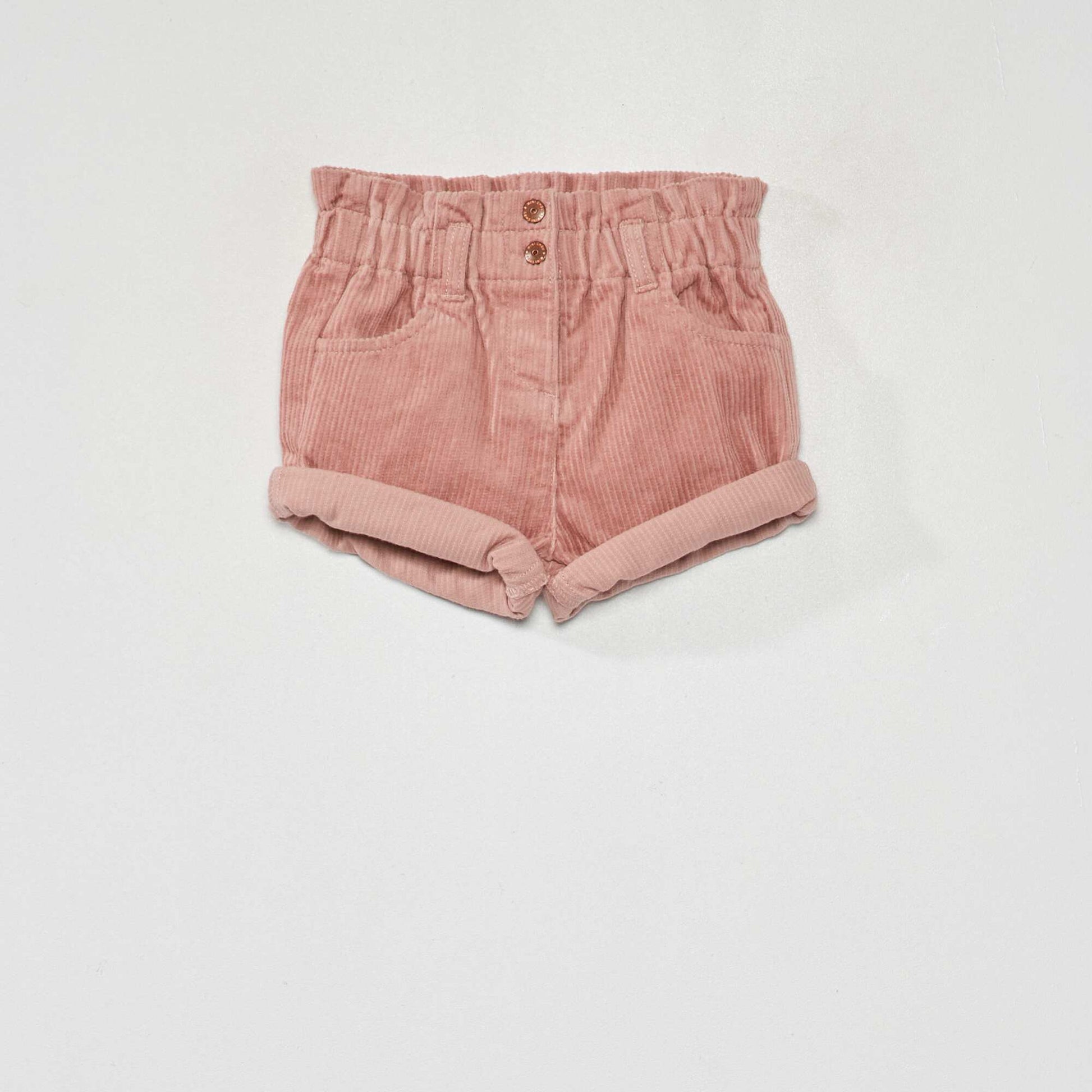Short paperbag en velours c tel vieux rose