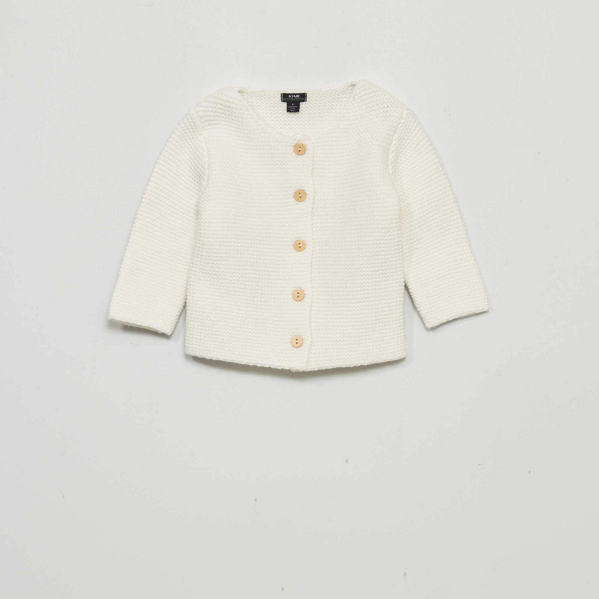 Gilet point mousse blanc
