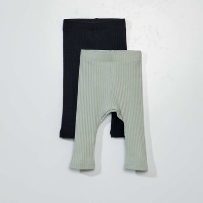 Lot de 2 leggings c tel s - Mixte Vert/bleu marine