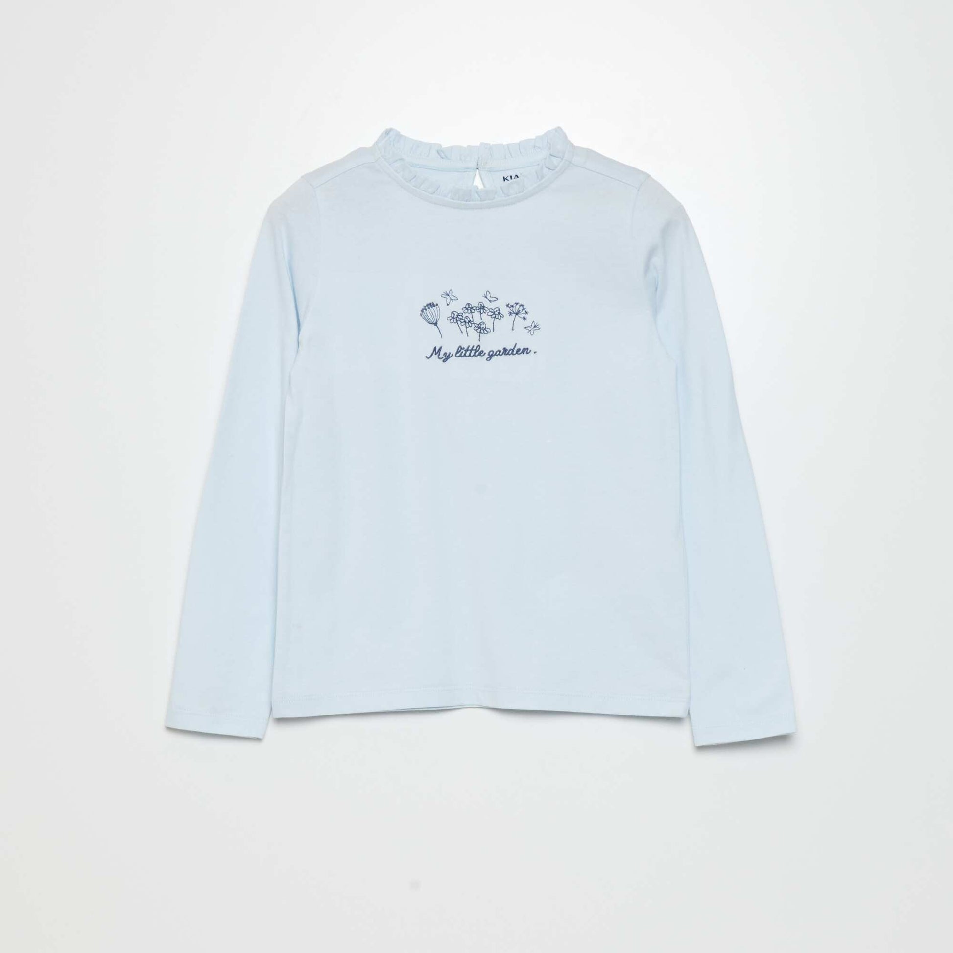 T-shirt en jersey manches longues Bleu