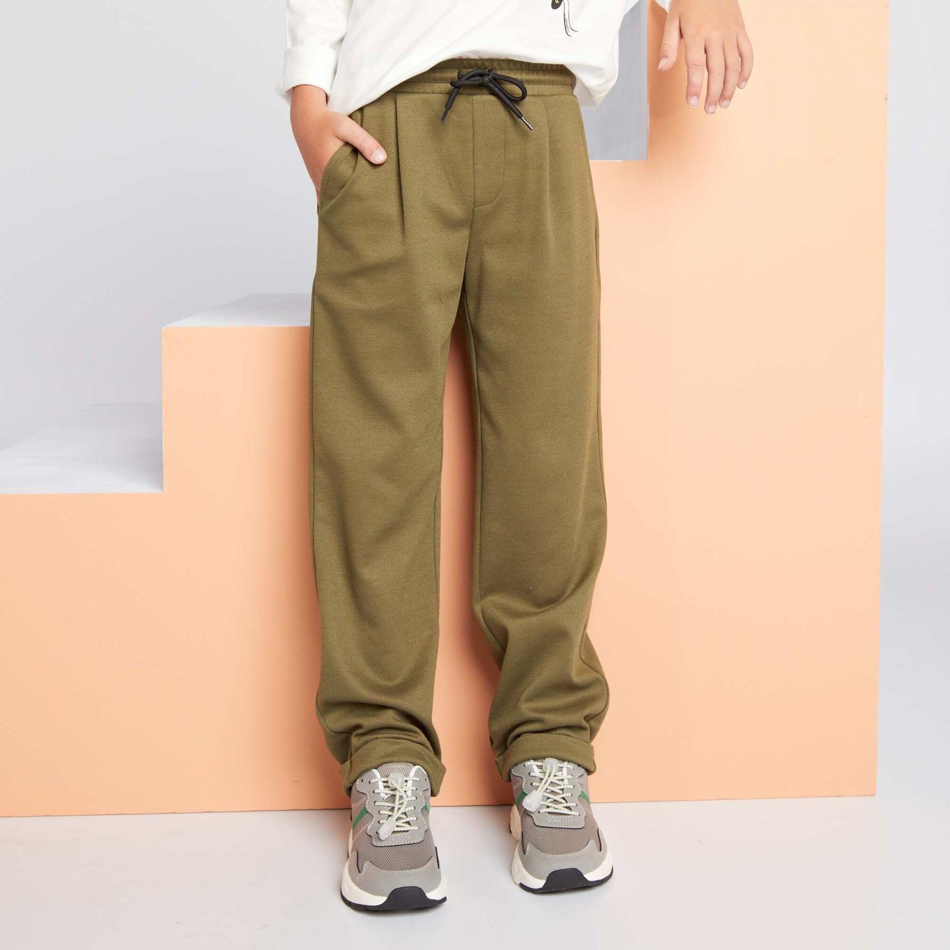 Pantalon jogging en maille piqu e ME_KAKI