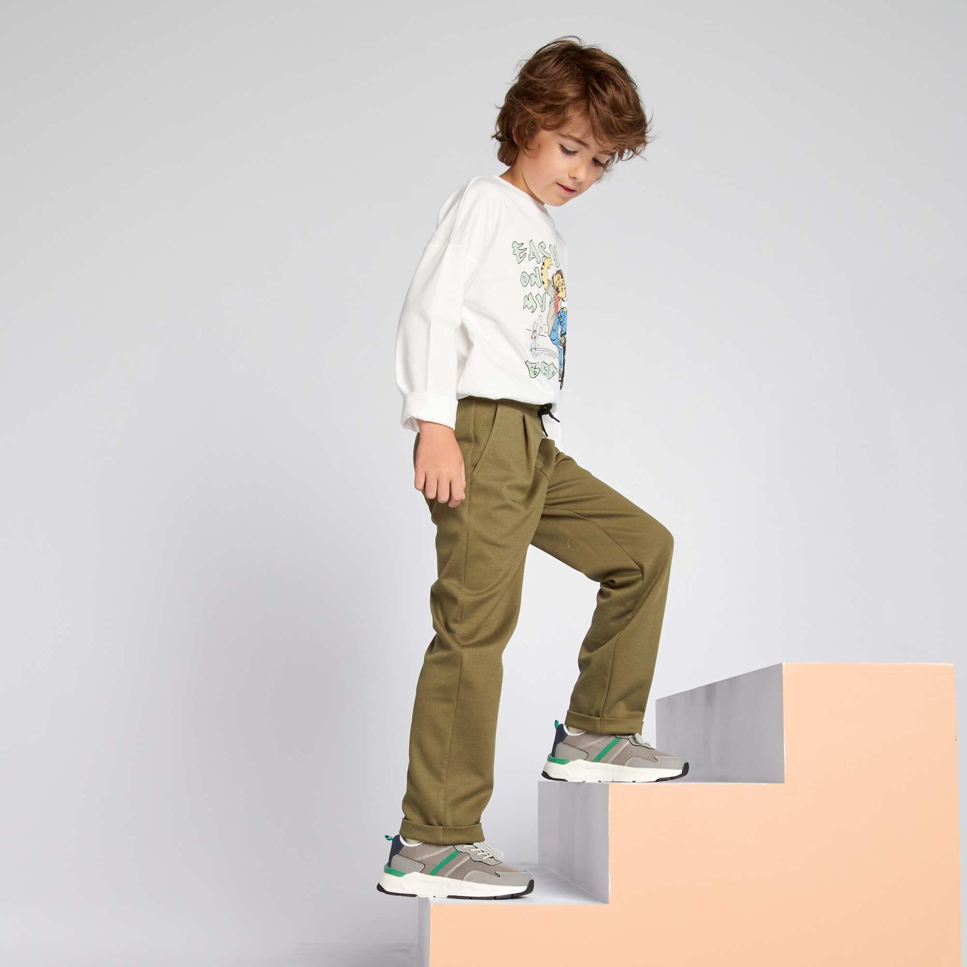Pantalon jogging en maille piqu e ME_KAKI