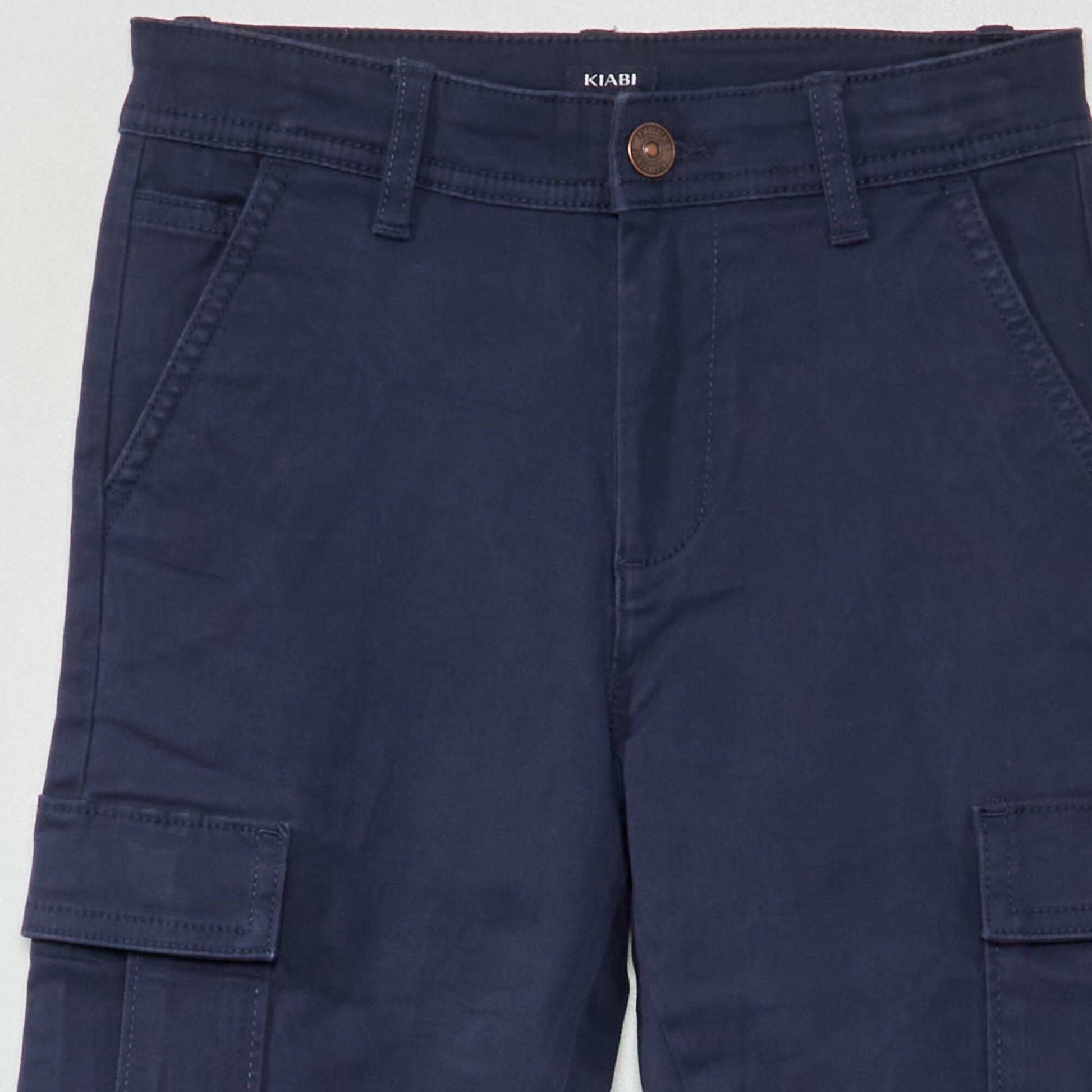 Pantalon multipoches bleu noir