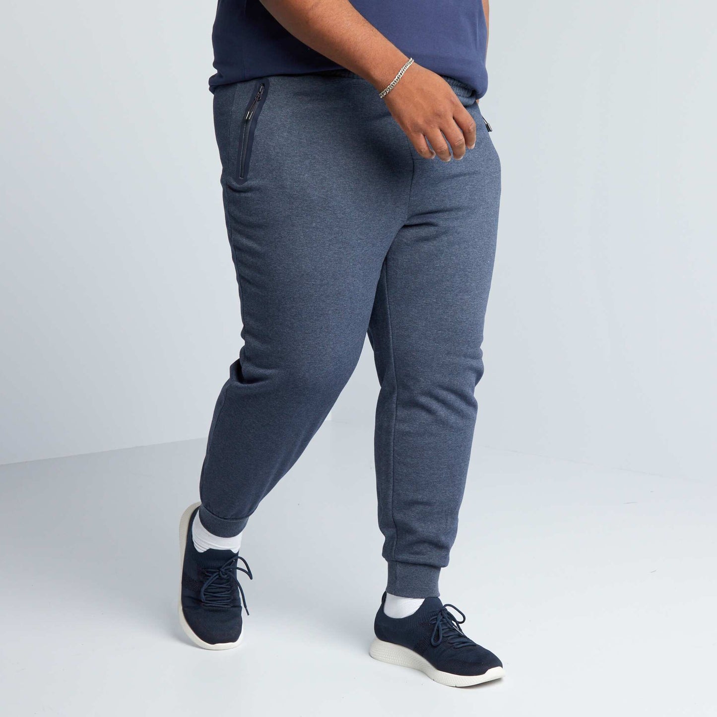 Pantalon de jogging taille lastiqu e Bleu