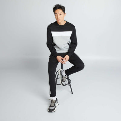 Sweat en piqu de coton Gris