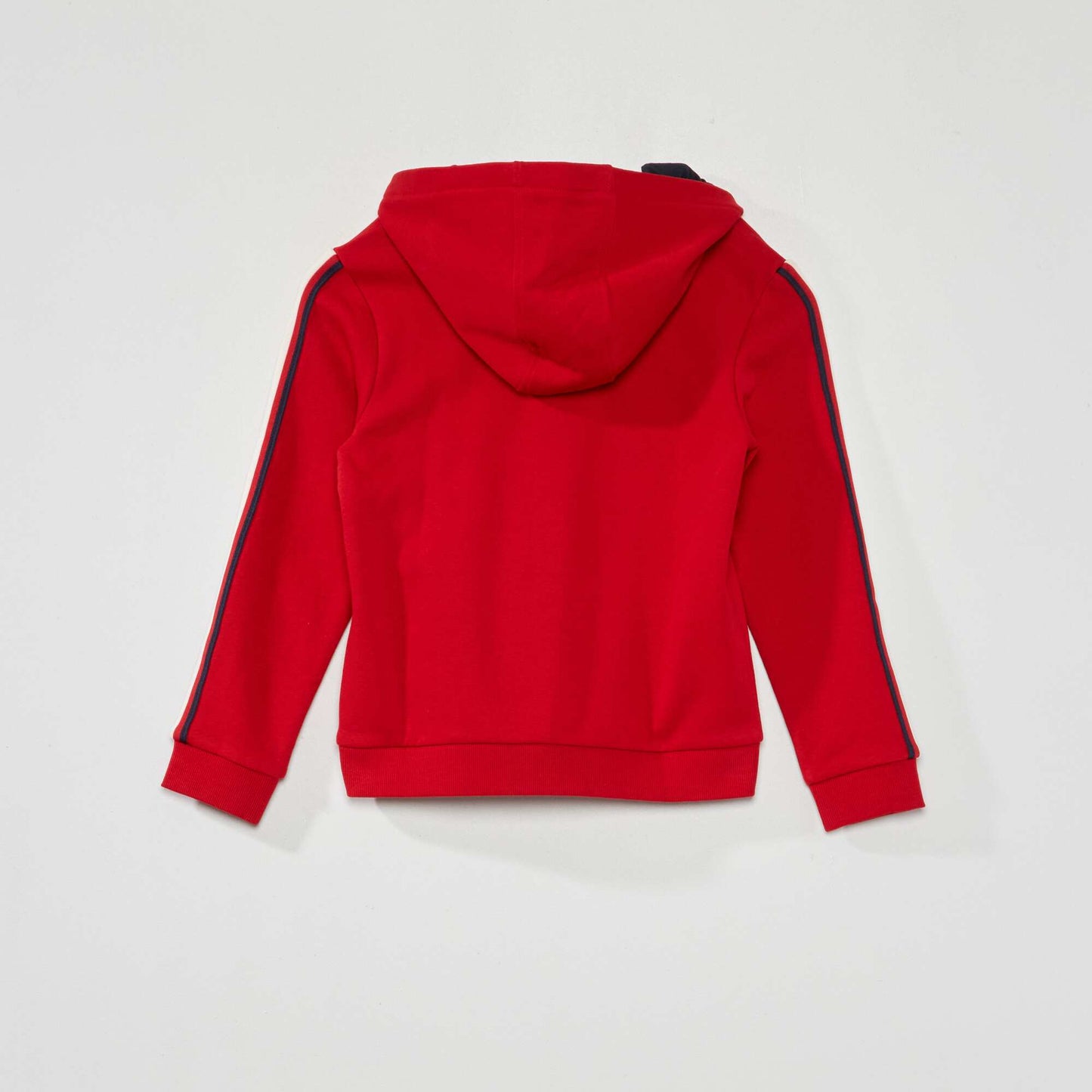 Sweat capuche et bande tricolore Rouge