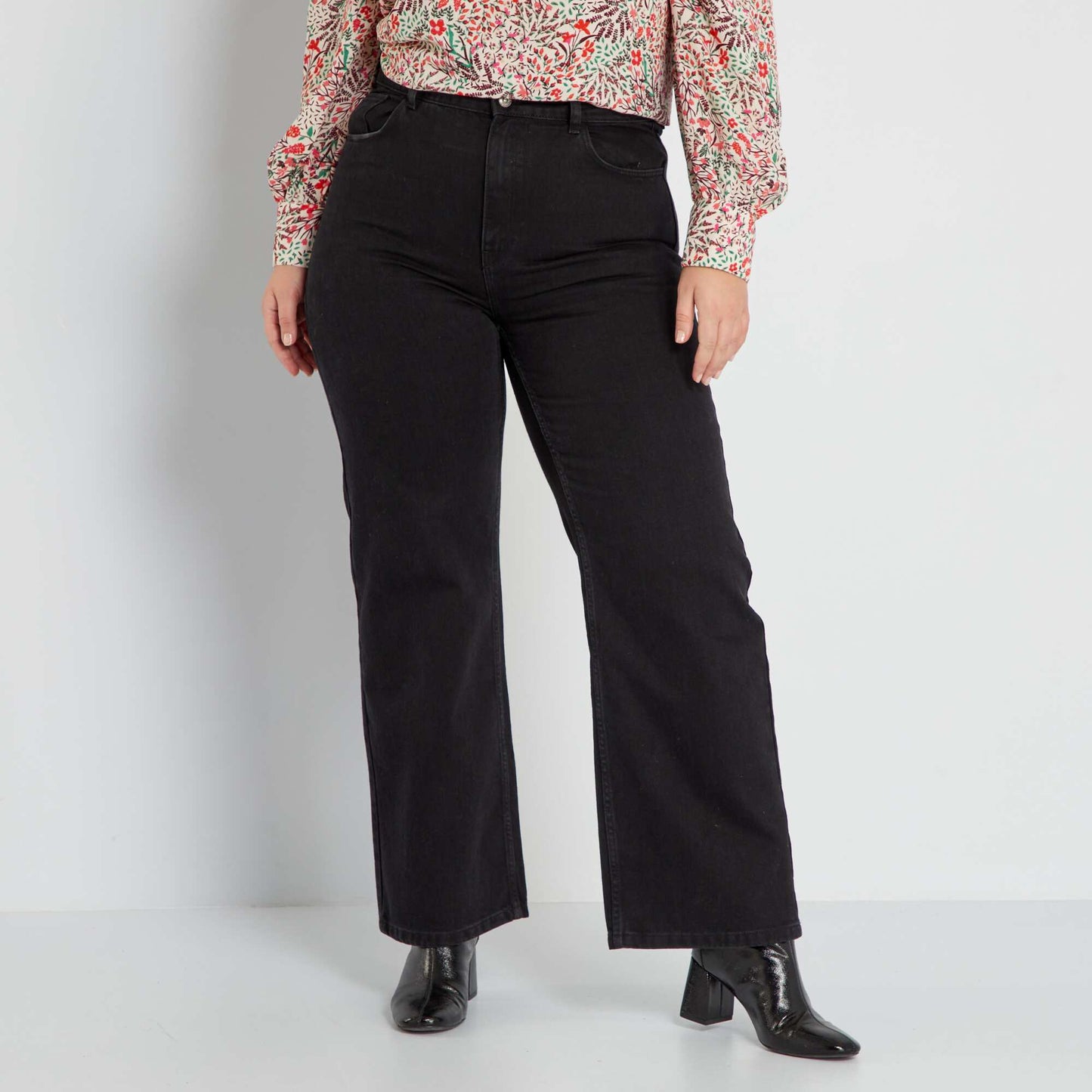 Jean bootcut taille haute Noir