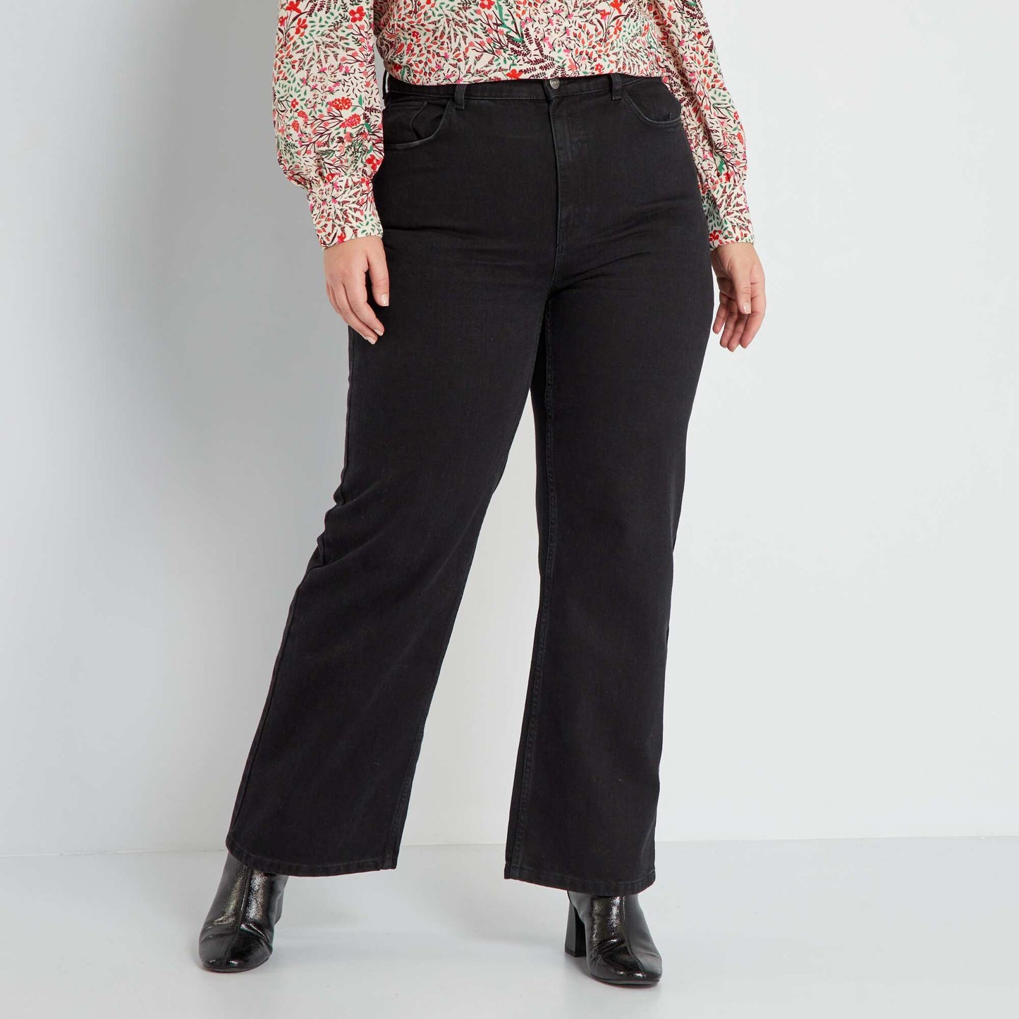 Jean bootcut taille haute Noir