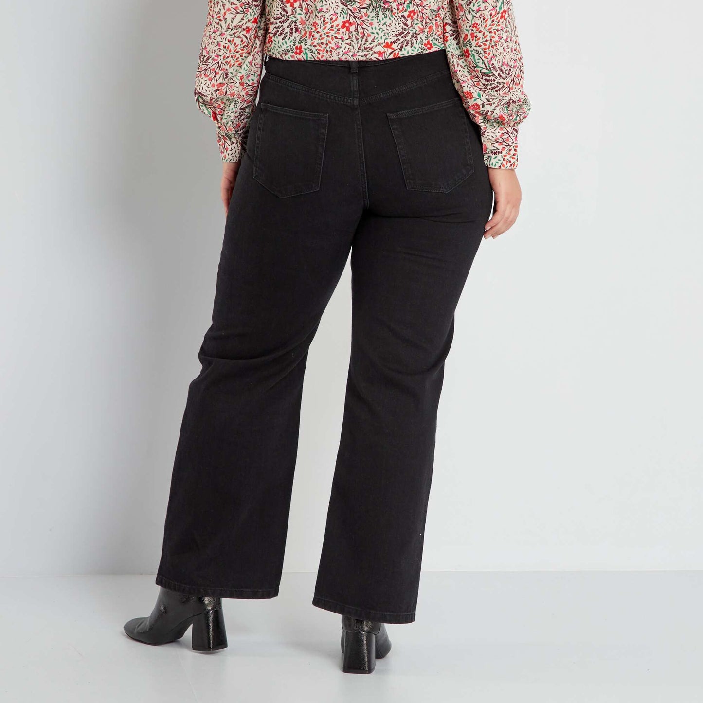 Jean bootcut taille haute Noir