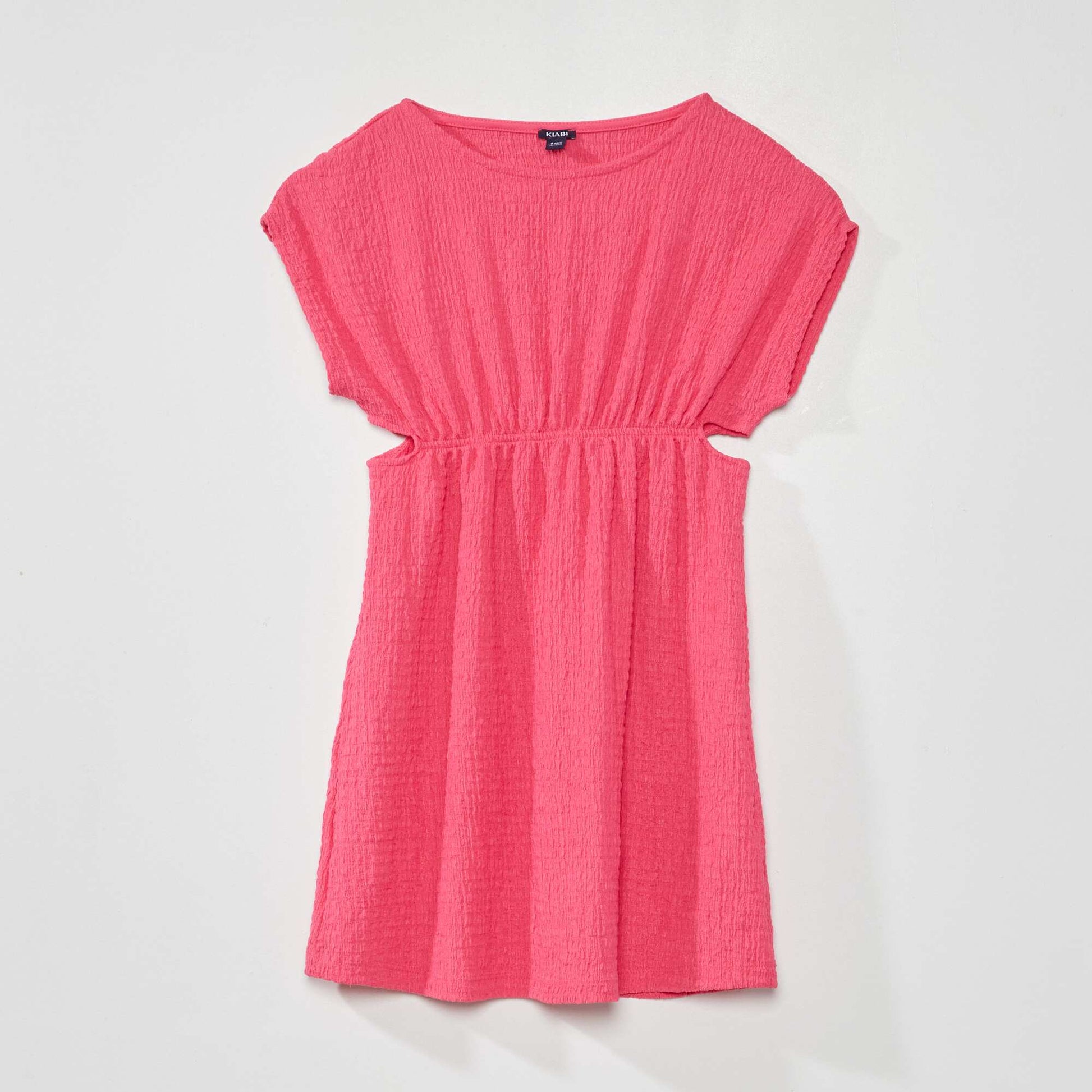 Robe en maille gaufr e Rose