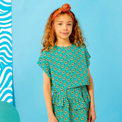 Blouse motifs Vert