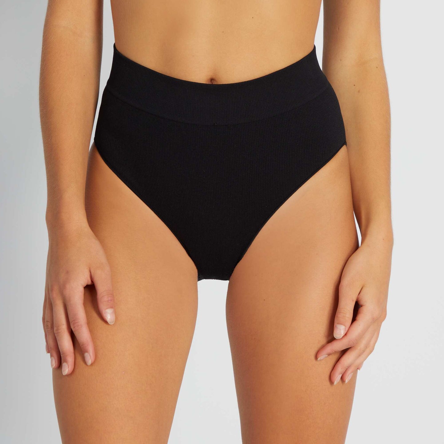 Lot de 2 culottes montantes en RIB Noir/rouge