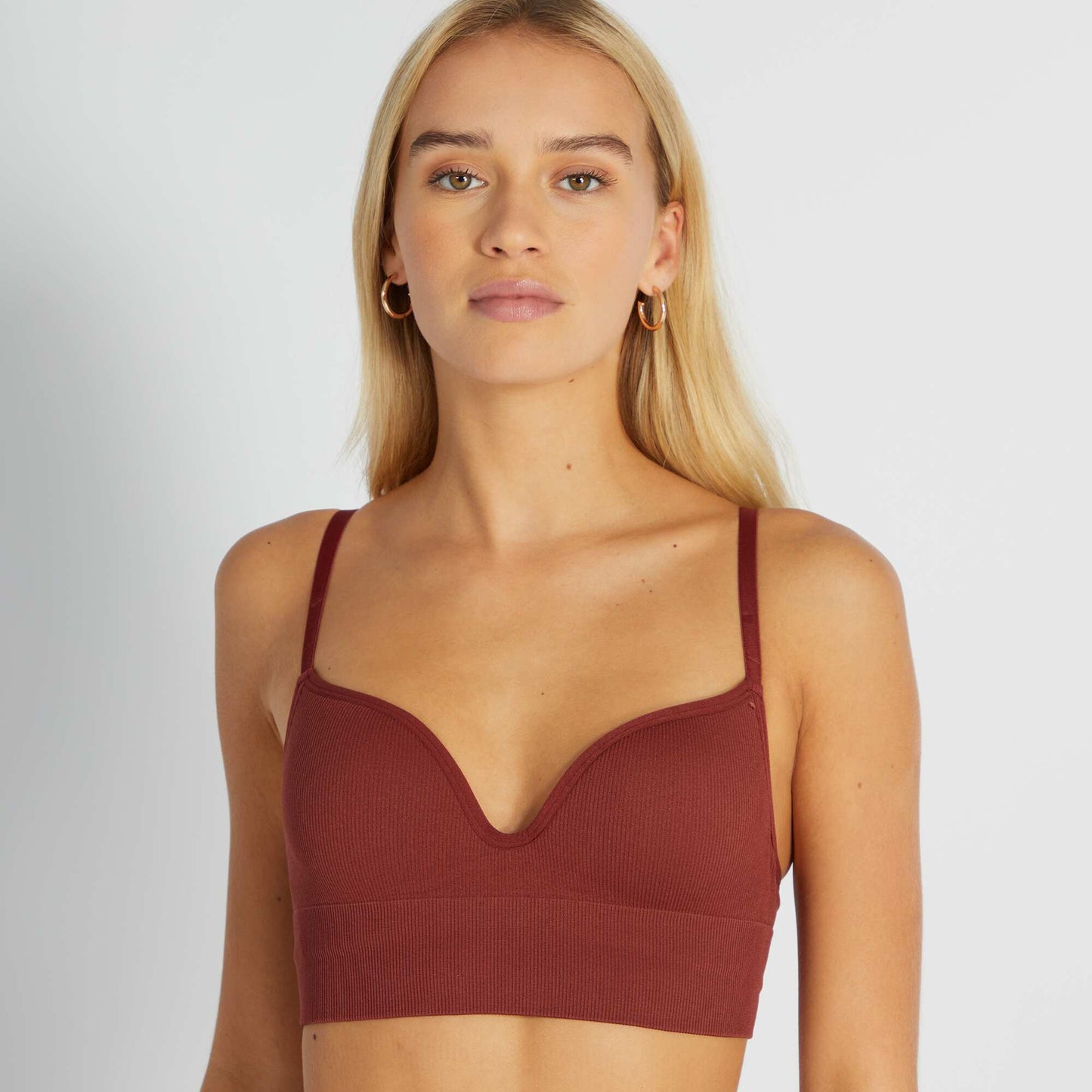 Soutien-gorge push up maille c tel e Rouge brique