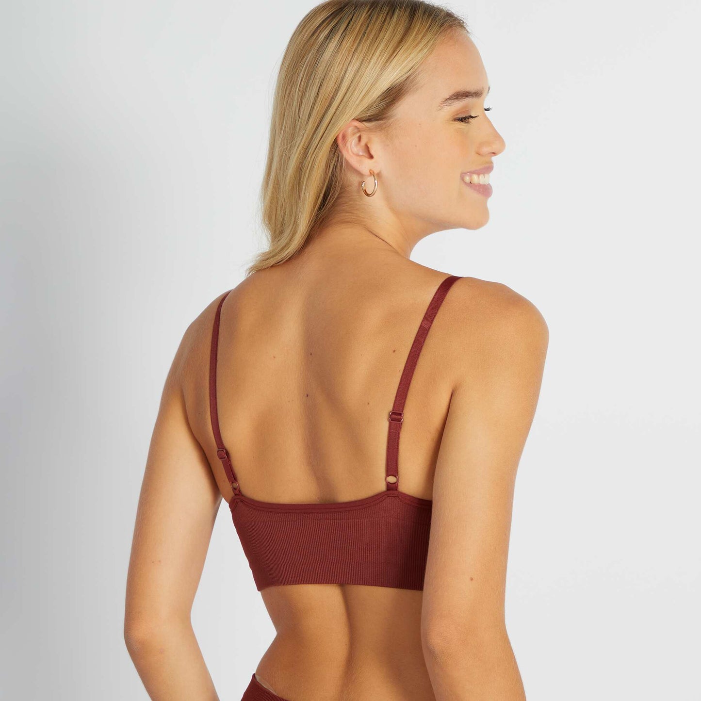 Soutien-gorge push up maille c tel e Rouge brique