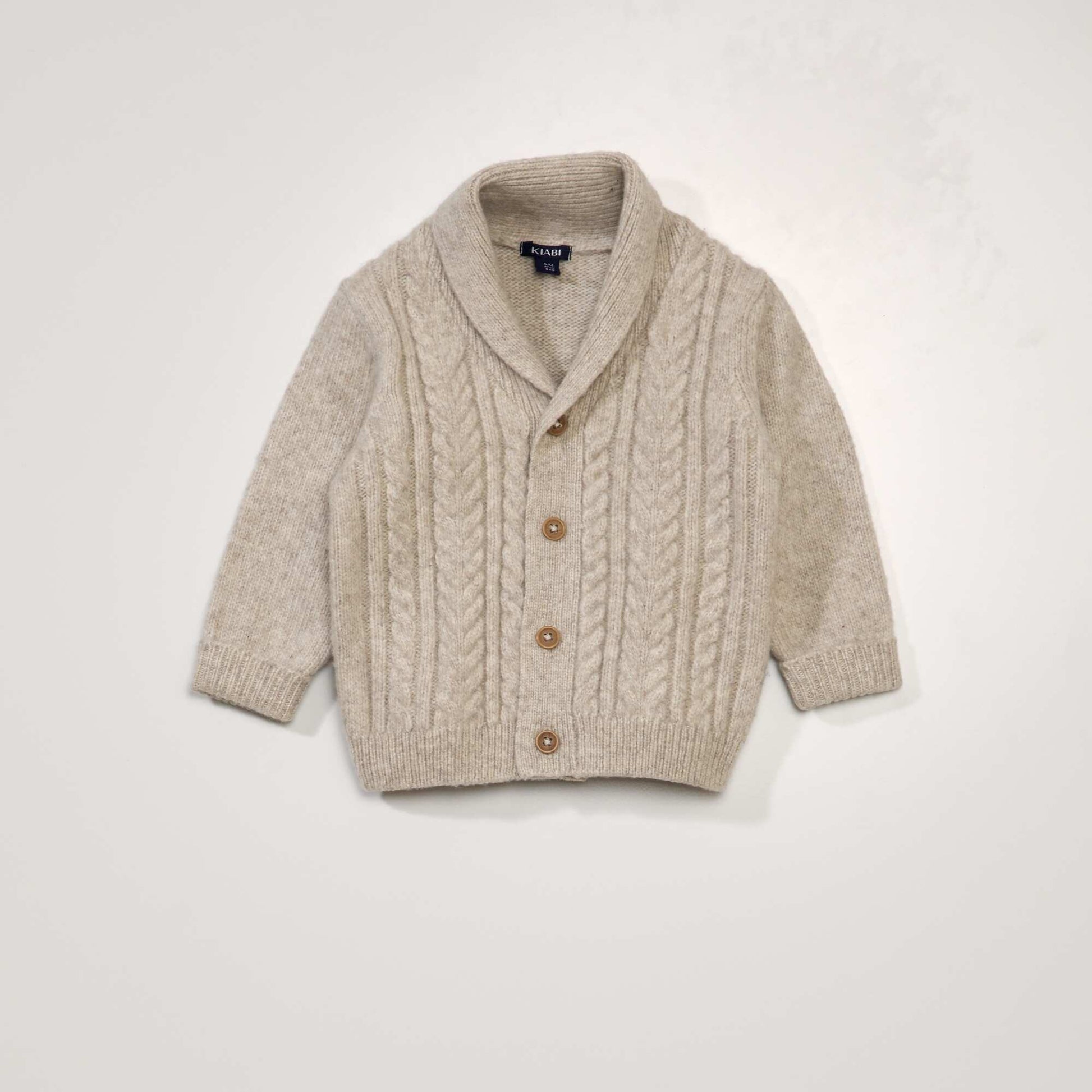Gilet en maille fantaisie BEIGE