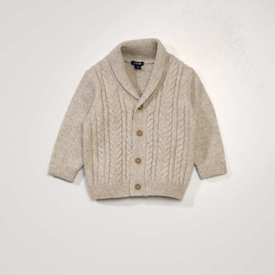 Gilet en maille fantaisie BEIGE