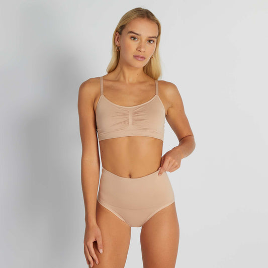 Culotte taille haute gainant Beige