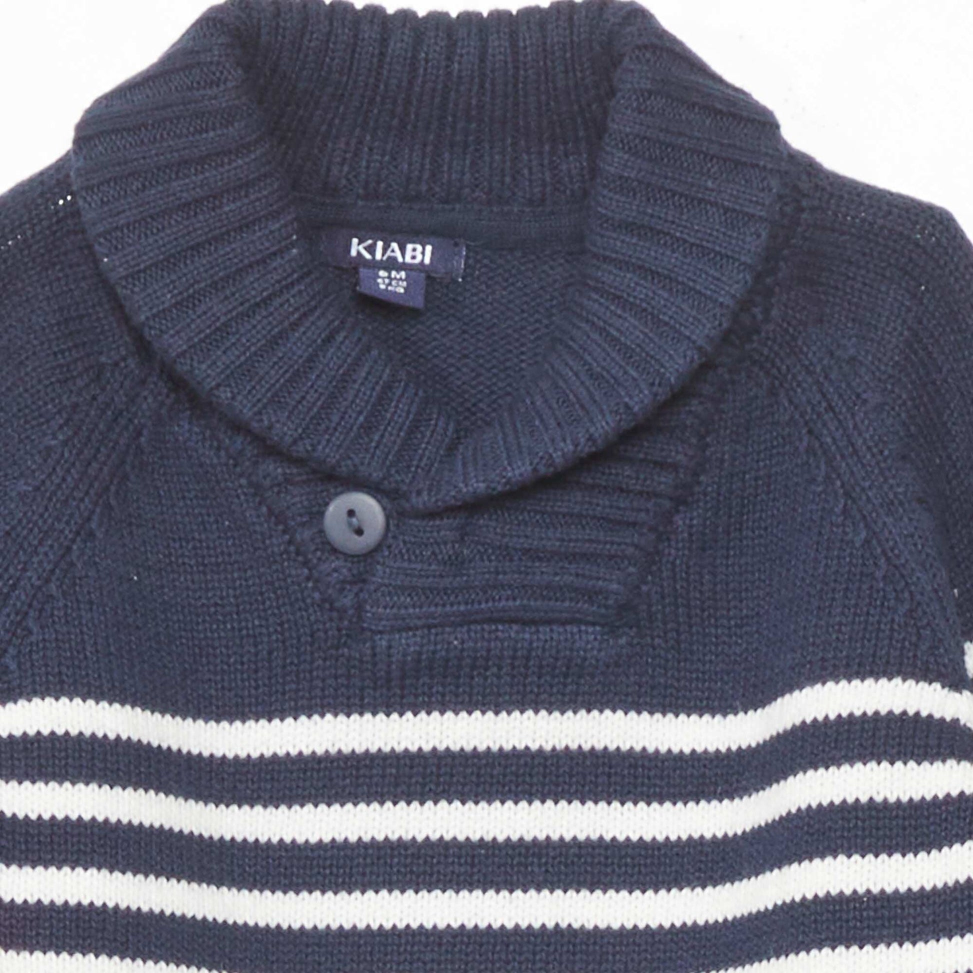 Pull ray en col ch le ray bleu