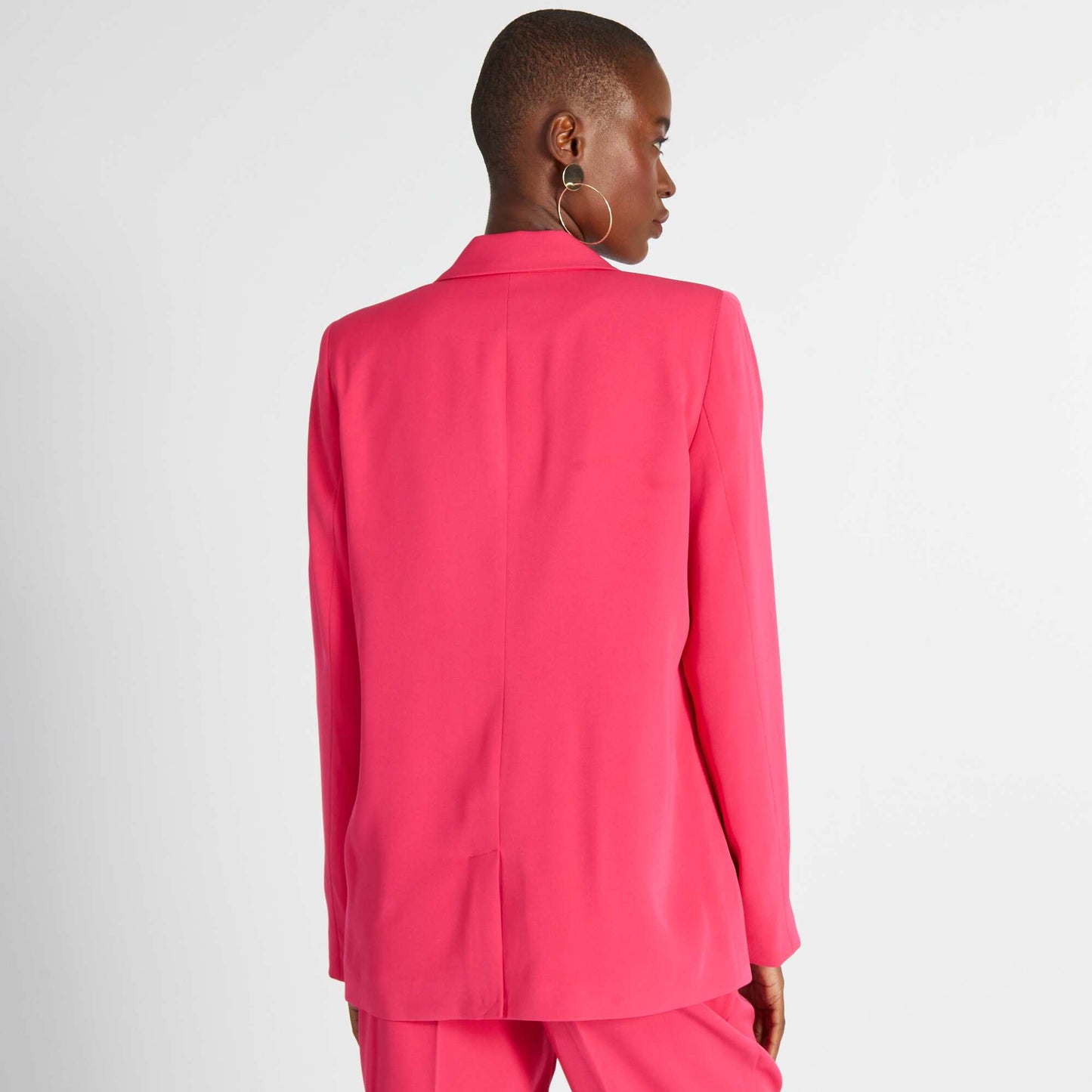 Veste de tailleur double boutonnage Rose