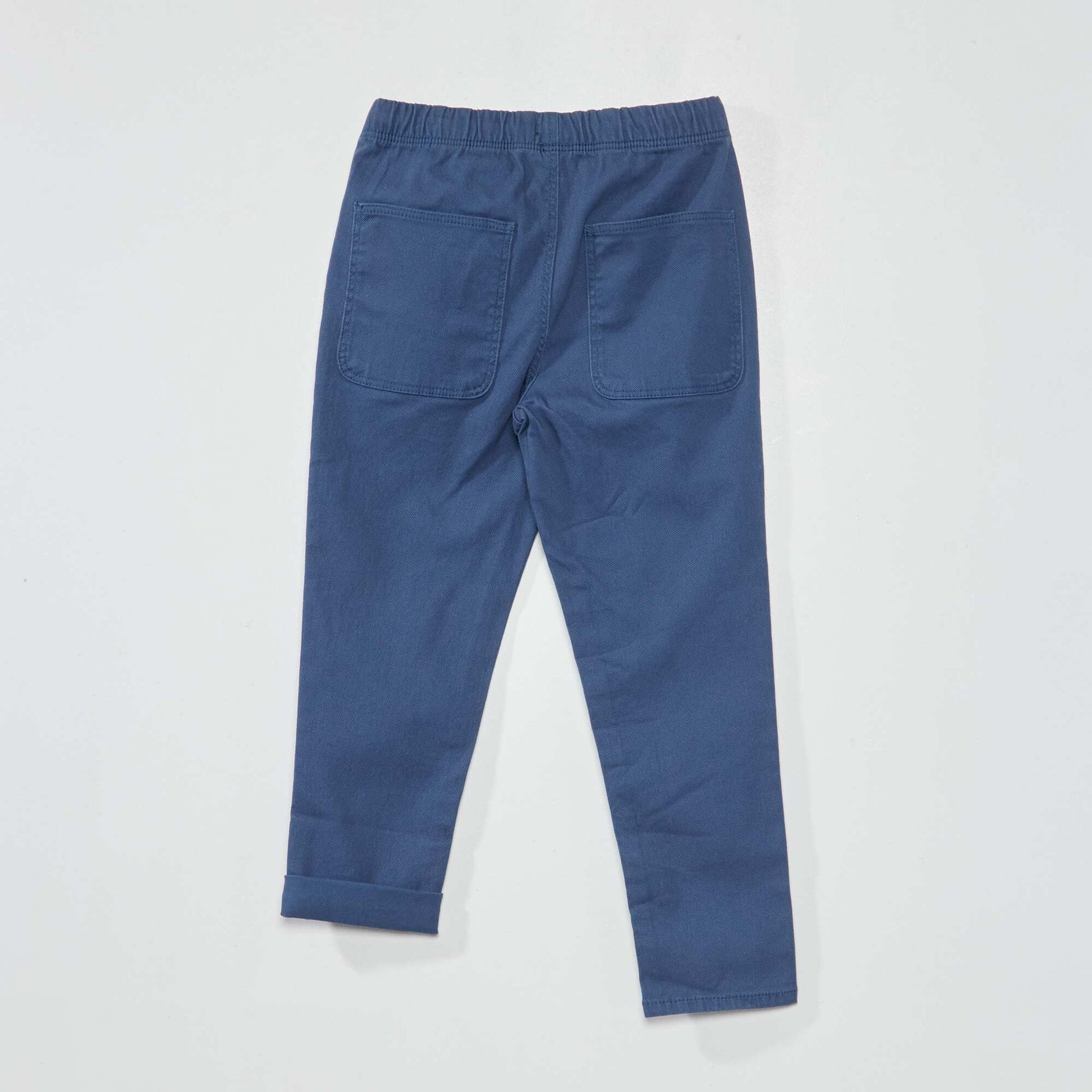 Pantalon jogger en twill bleu fonc