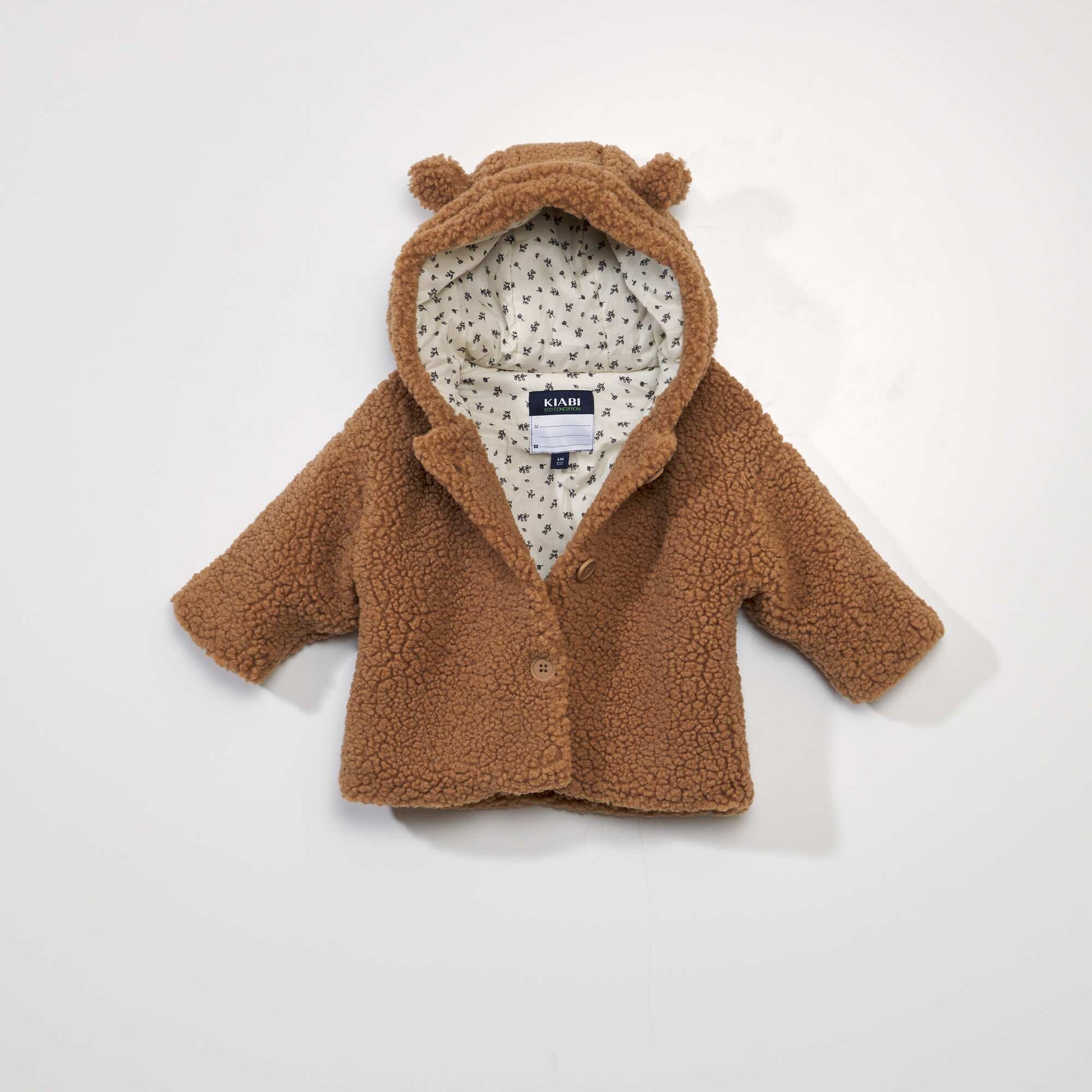 Manteau en sherpa Marron