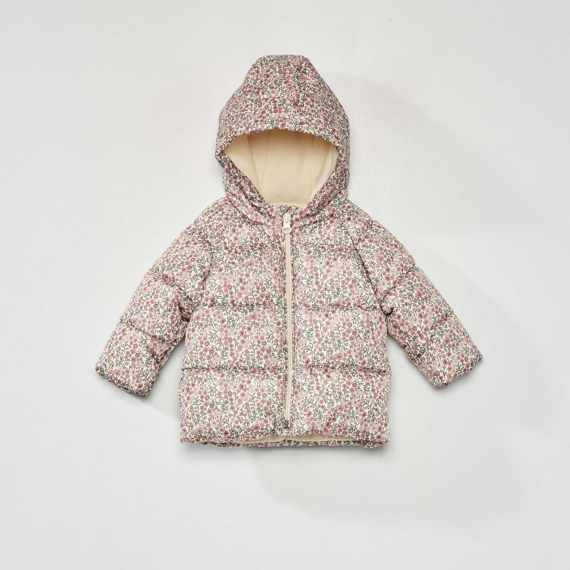Doudoune capuche avec imprim Blanc