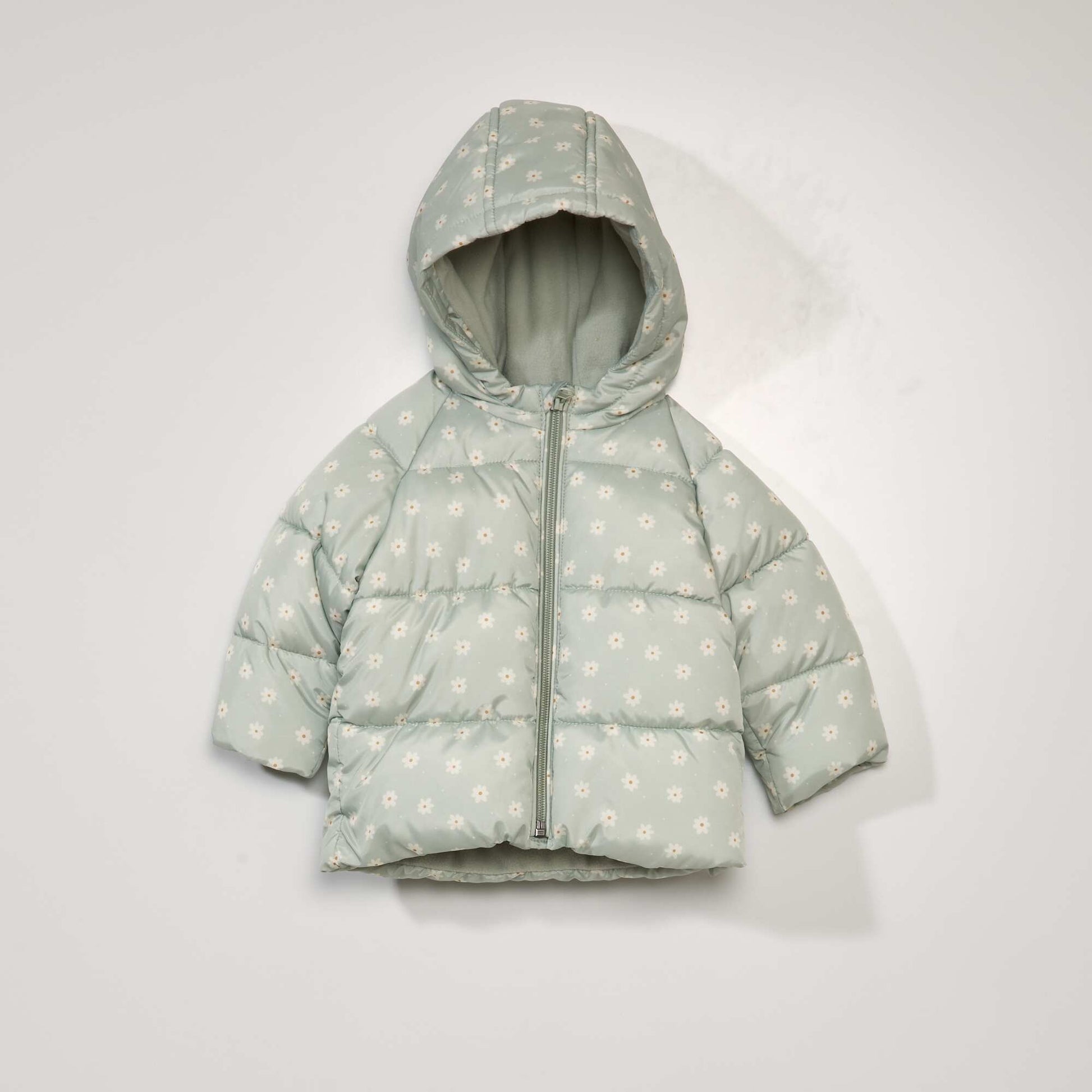 Doudoune capuche avec imprim Vert