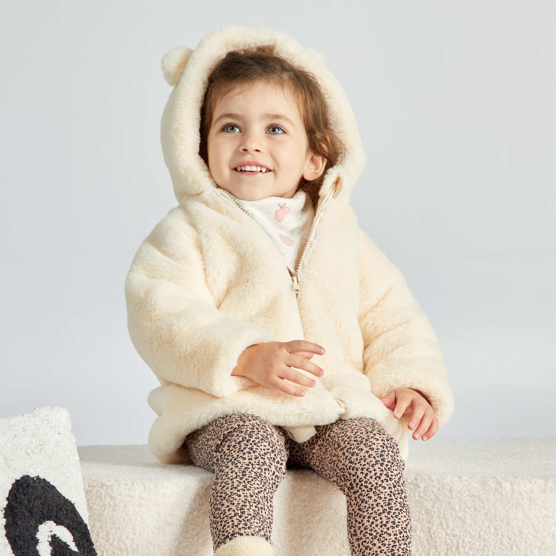Manteau en mati re douce Blanc