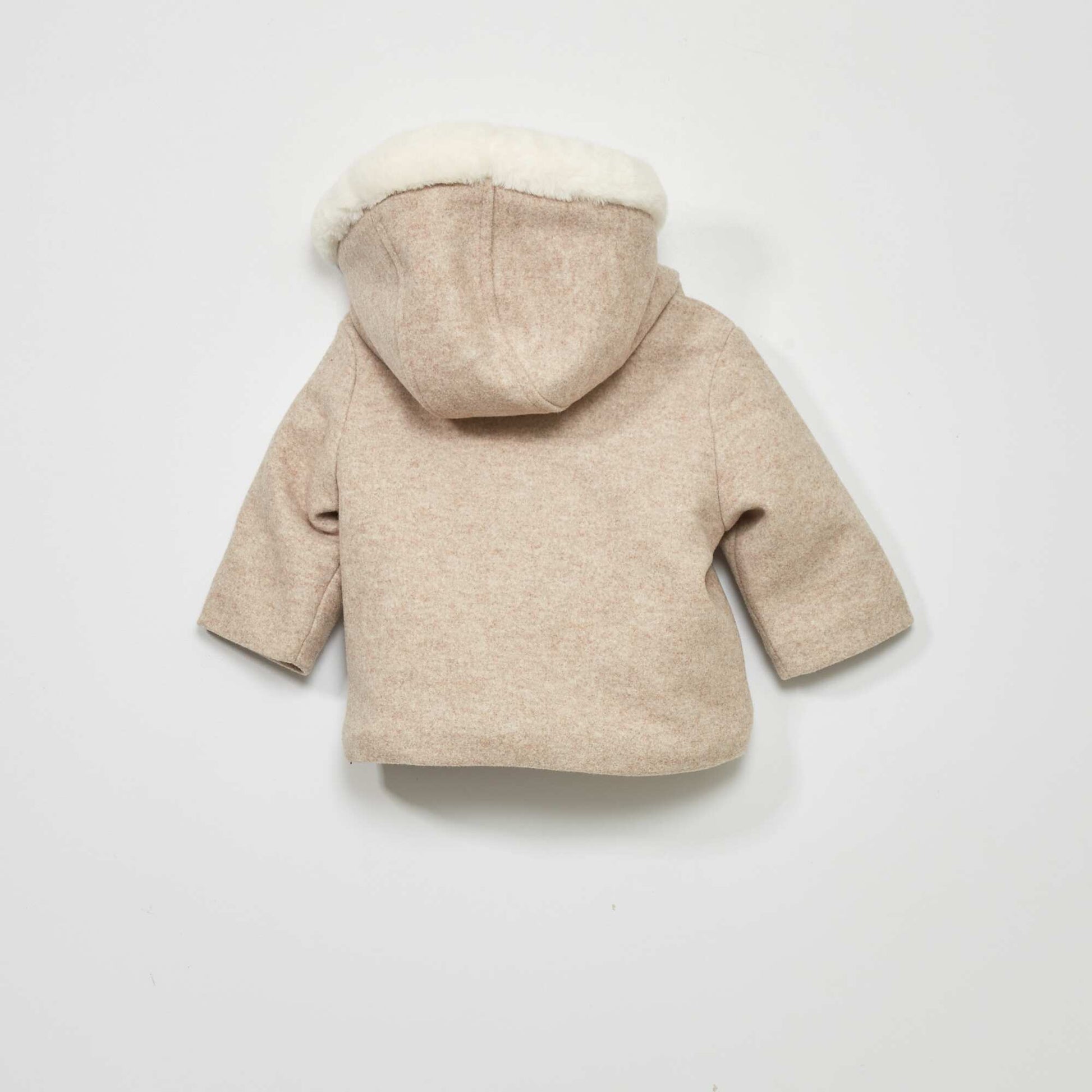 Manteau capuche Beige