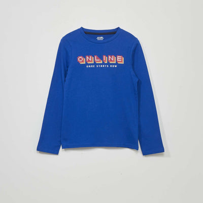 T-shirt imprim Bleu
